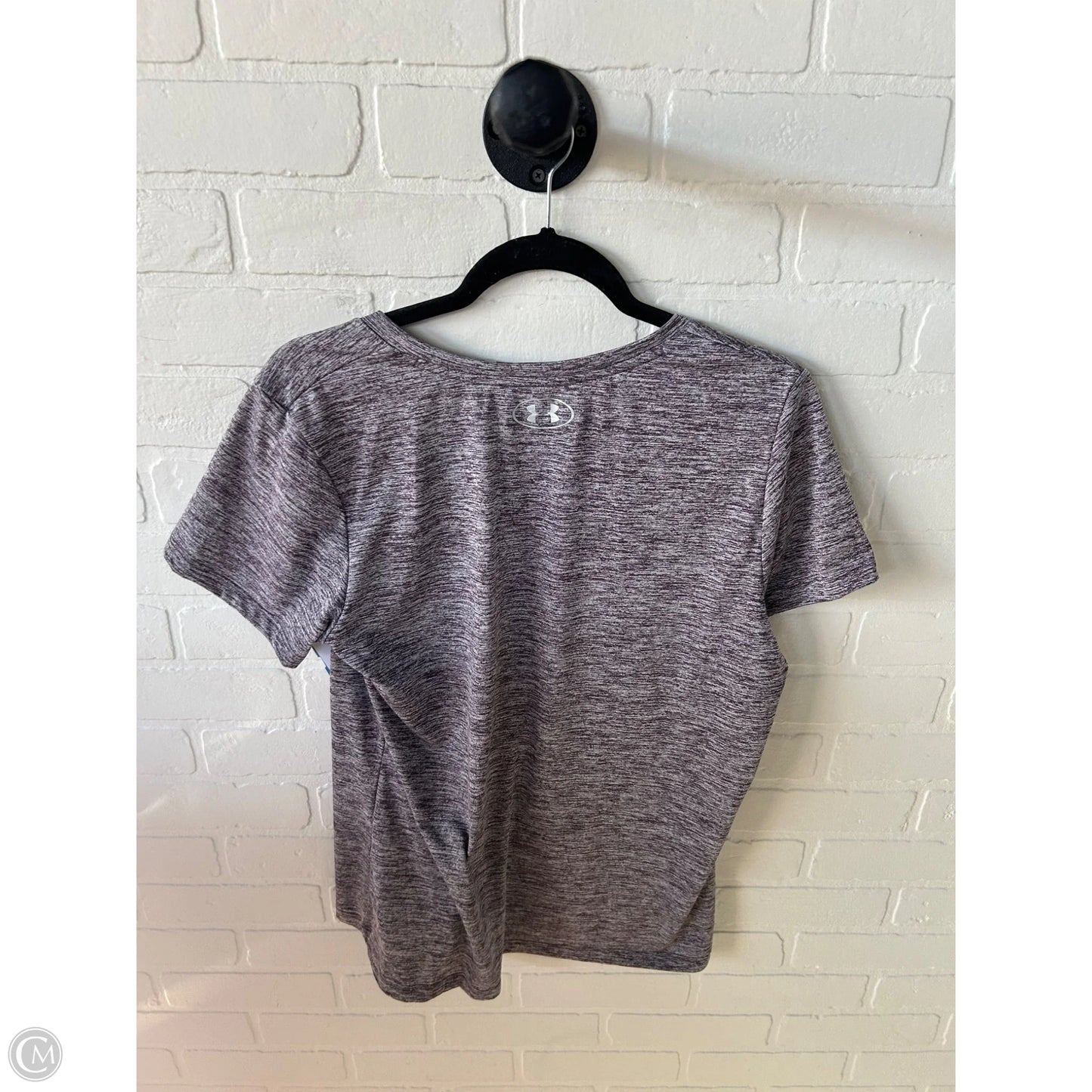 Athletic Top Short Sleeve By Under Armour In Purple, Size: L