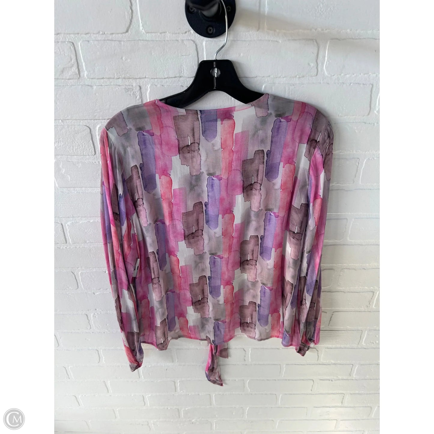 Top Long Sleeve By Cmc In Pink & Purple, Size: M