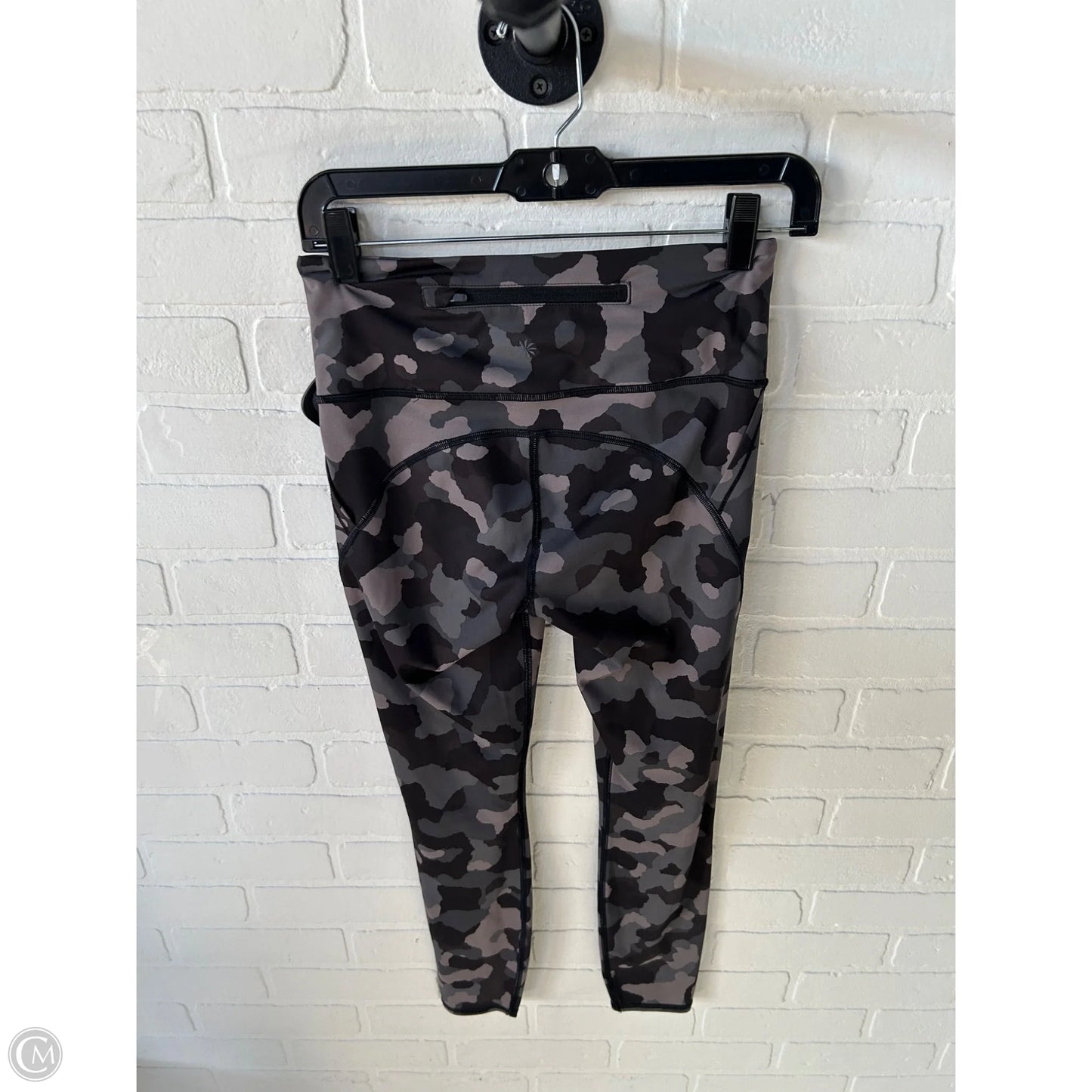 Athletic Leggings By Athleta In Black & Grey, Size: 0