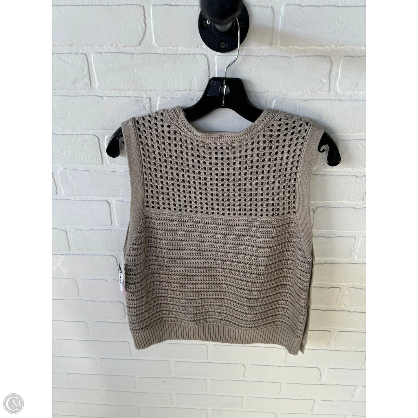 Vest Sweater By Halogen In Tan, Size: S