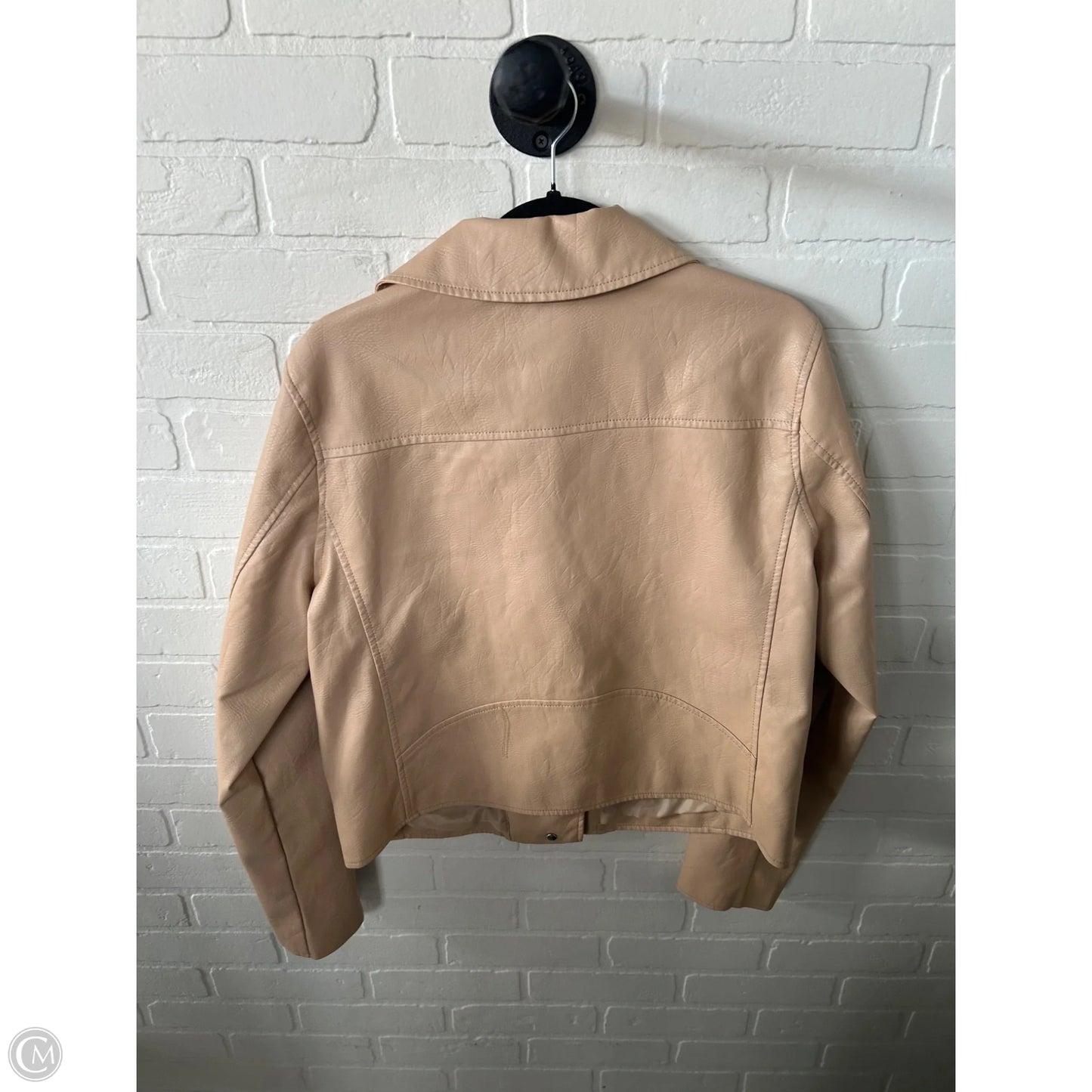 Jacket Moto By Anthropologie In Tan, Size: L