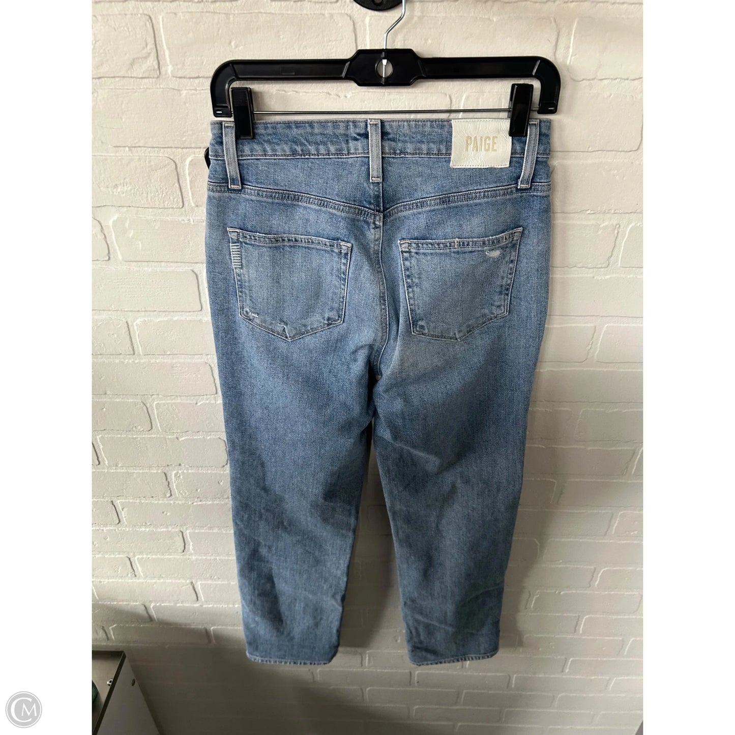 Jeans Straight By Paige In Blue Denim, Size: 2