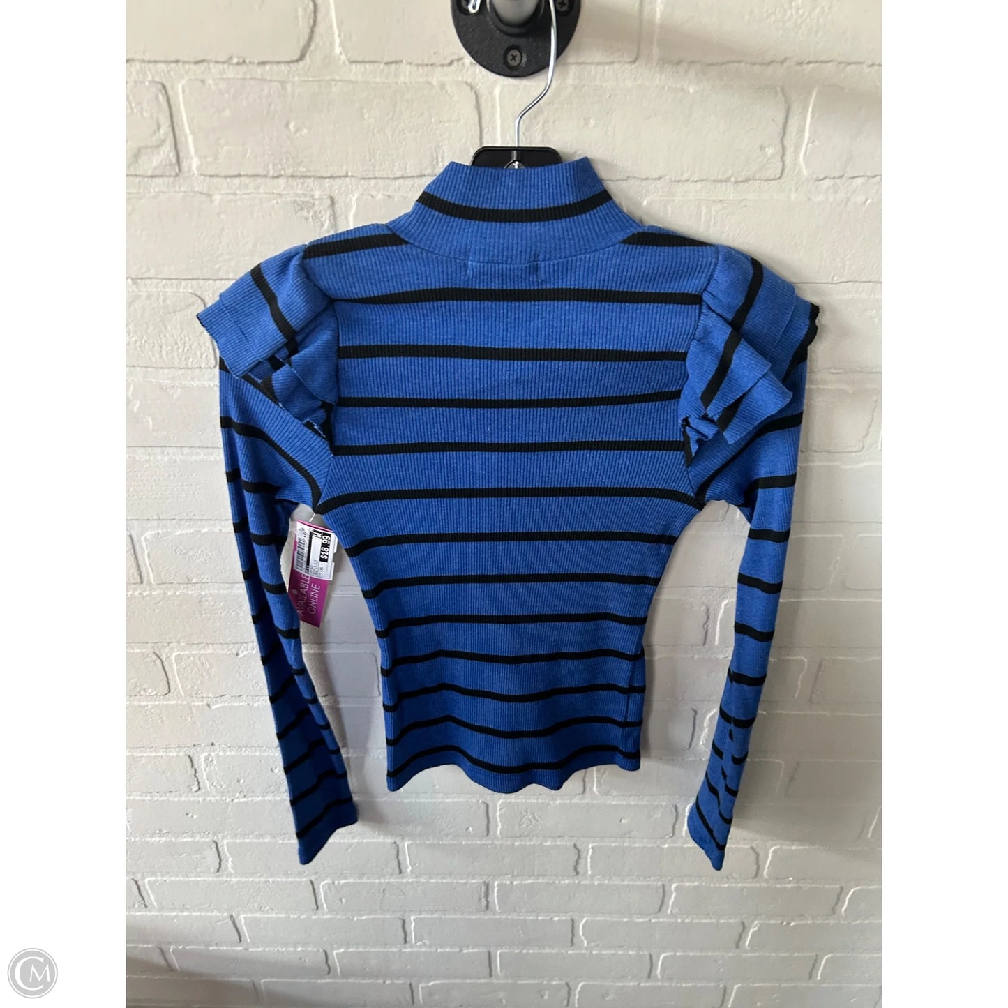 Top Long Sleeve By T.la In Black & Blue, Size: Xxs