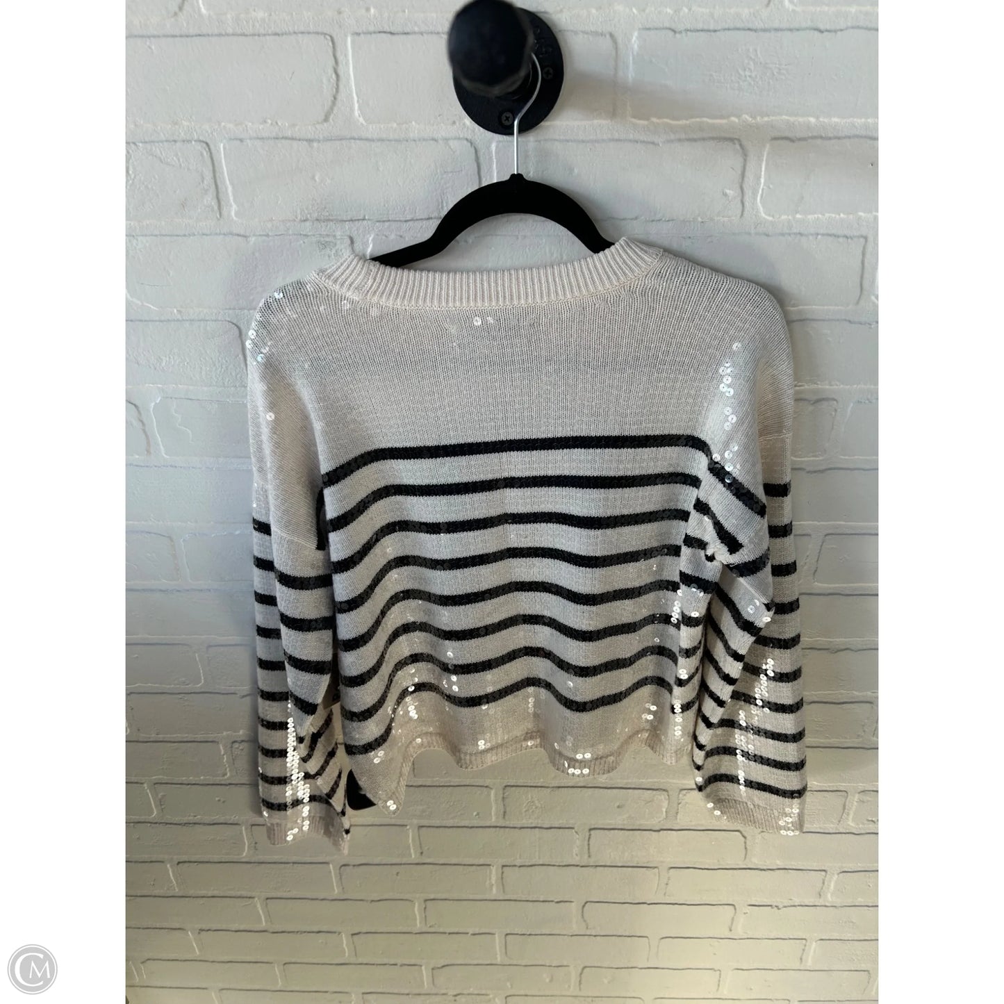Sweater By Loft In Black & Cream, Size: Sp
