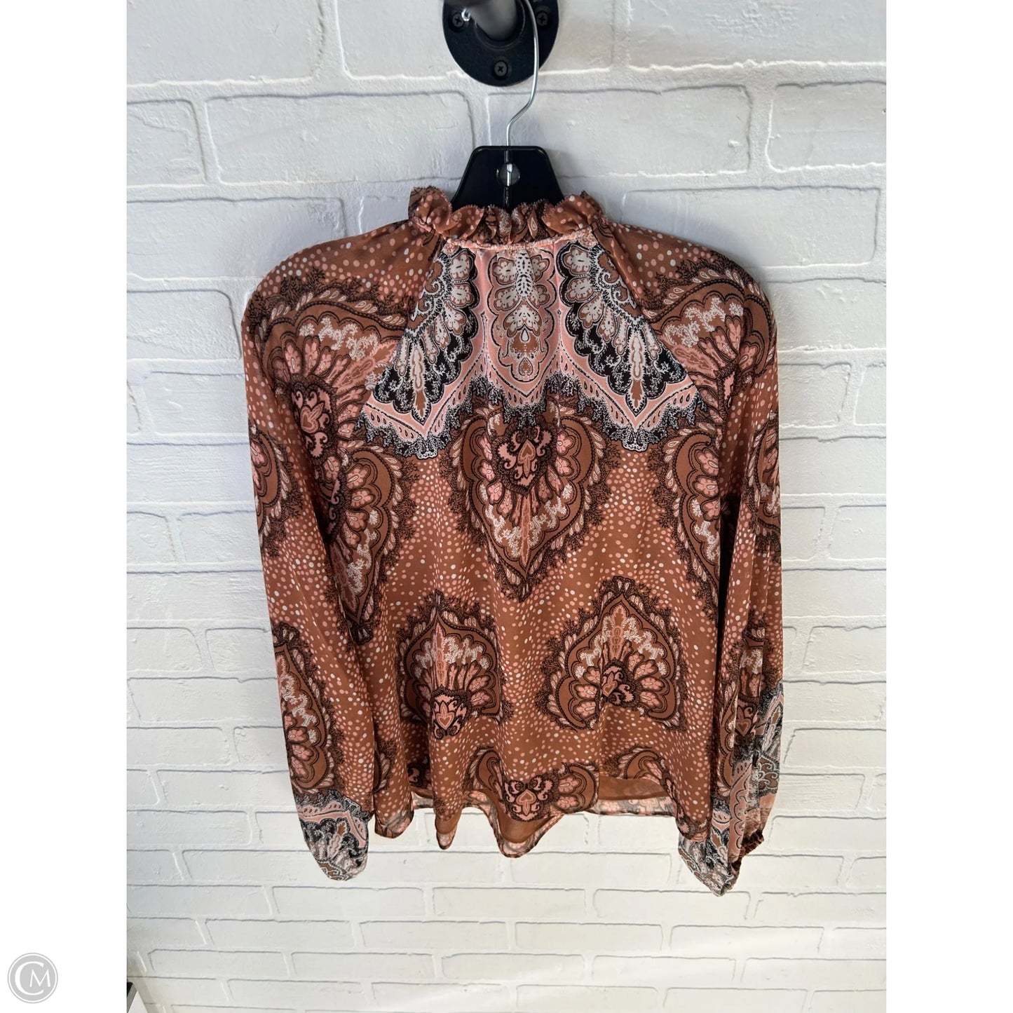 Top Long Sleeve By White House Black Market In Brown, Size: M