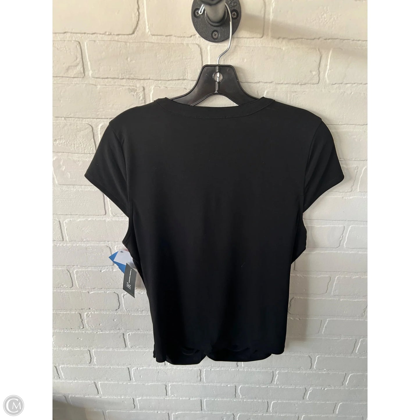 Top Short Sleeve By Inc In Black, Size: L
