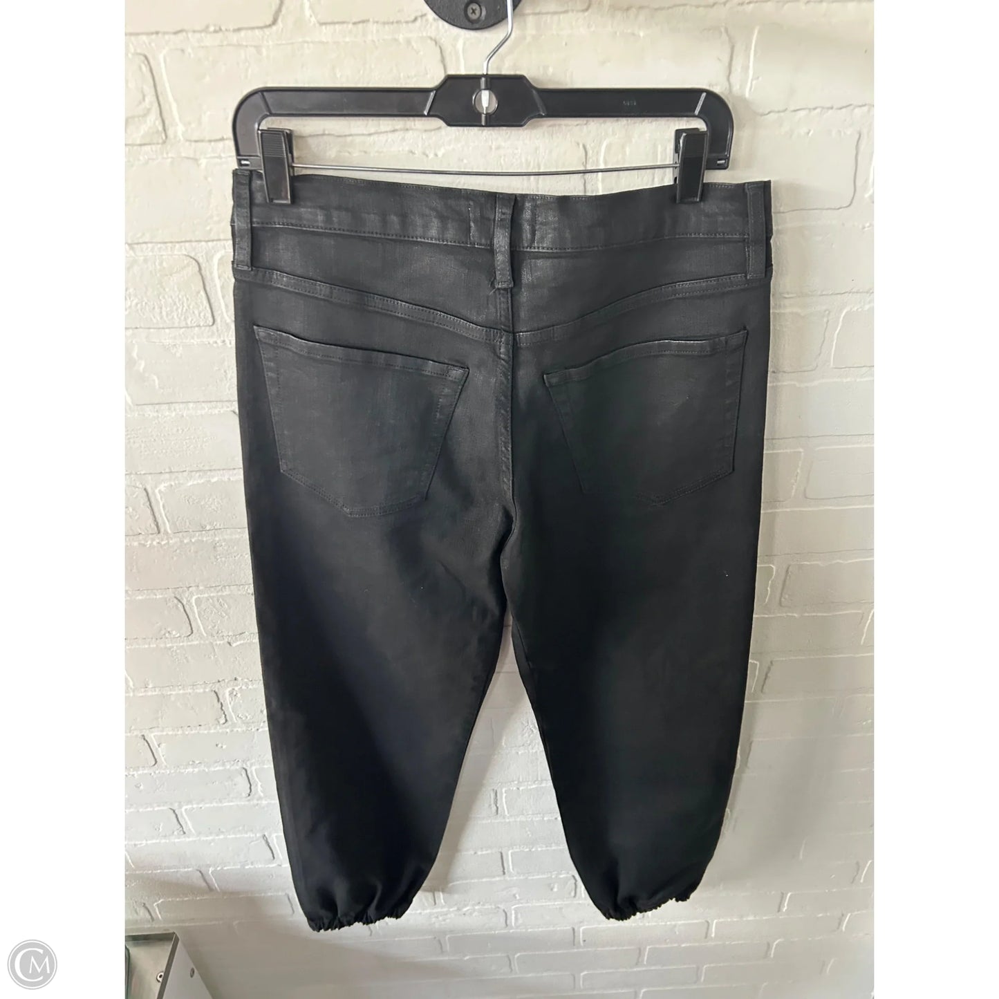 Jeans Straight By Frame In Black Denim, Size: 4