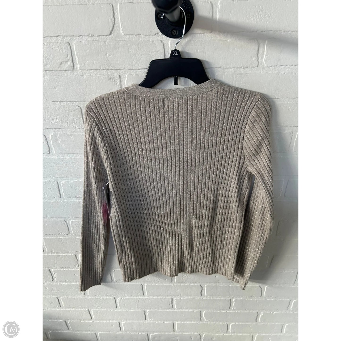 Sweater Cardigan By A New Day In Tan, Size: Xl