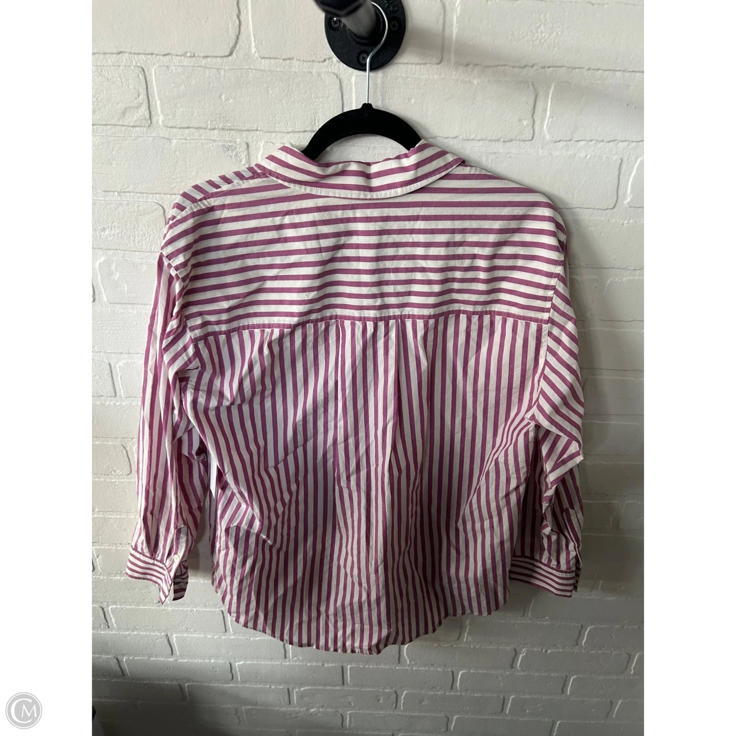 Top Long Sleeve By Rails In Purple & White, Size: S