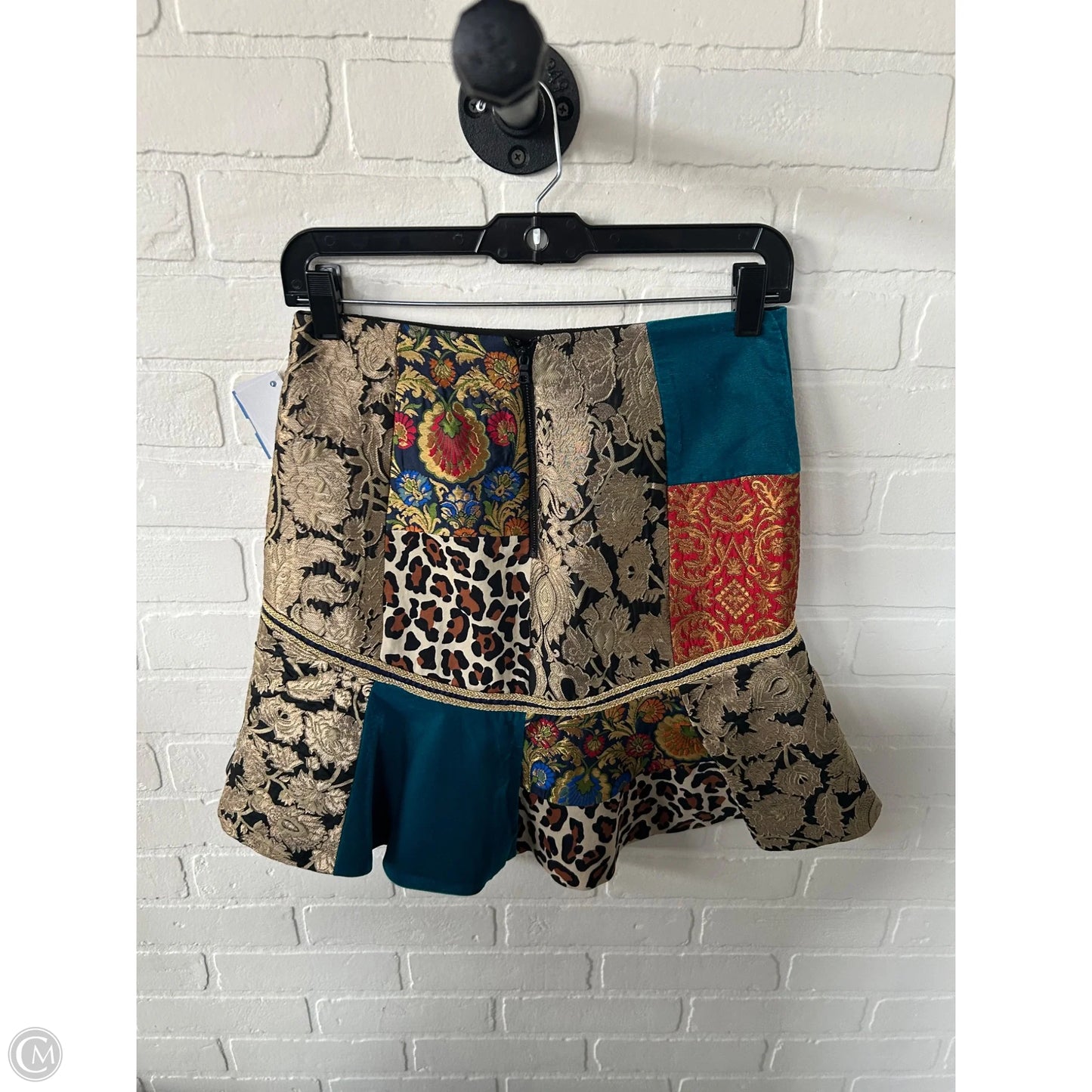 Skirt Designer By Alice + Olivia In Gold & Tan, Size: 2