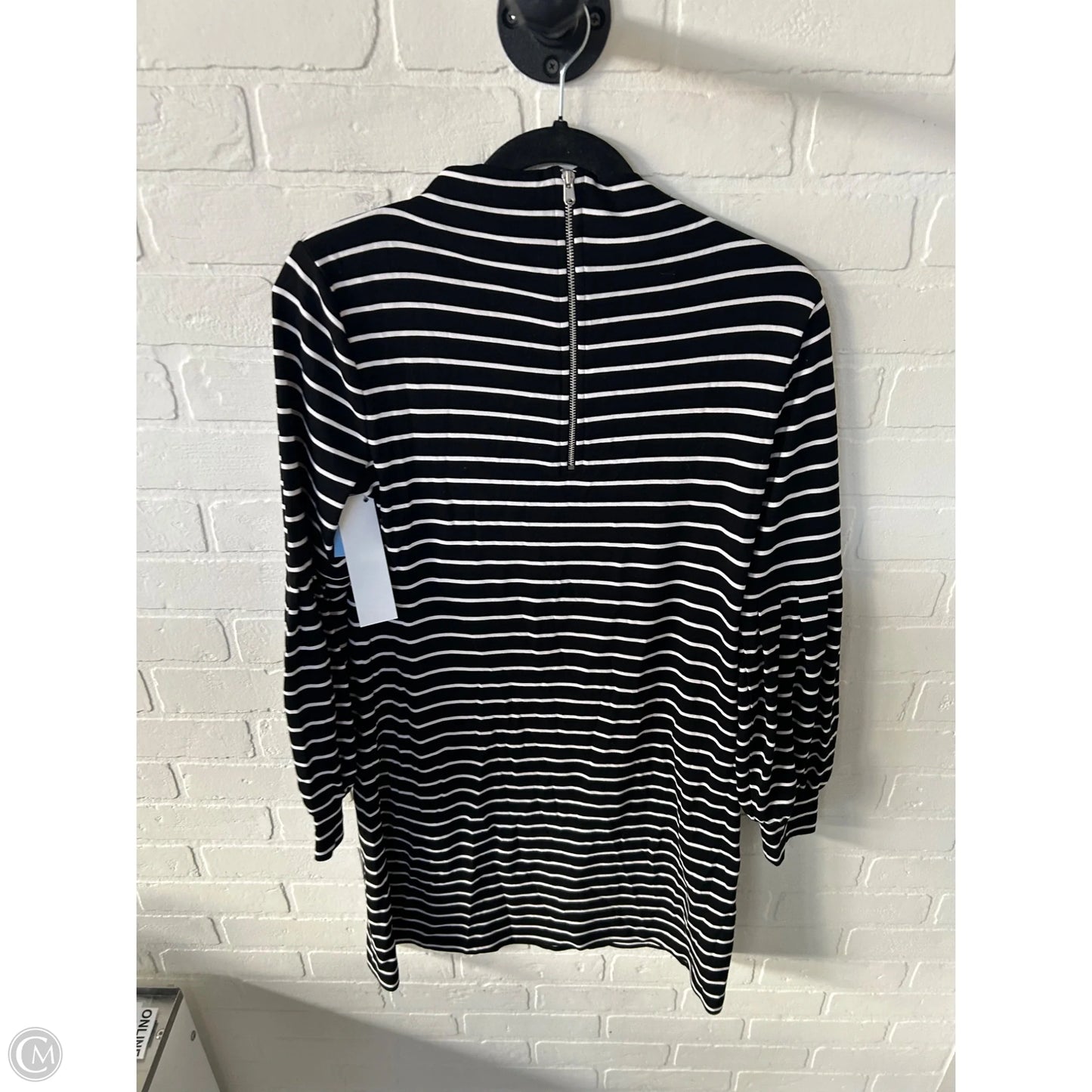 Dress Casual Midi By Ann Taylor In Black & White, Size: S