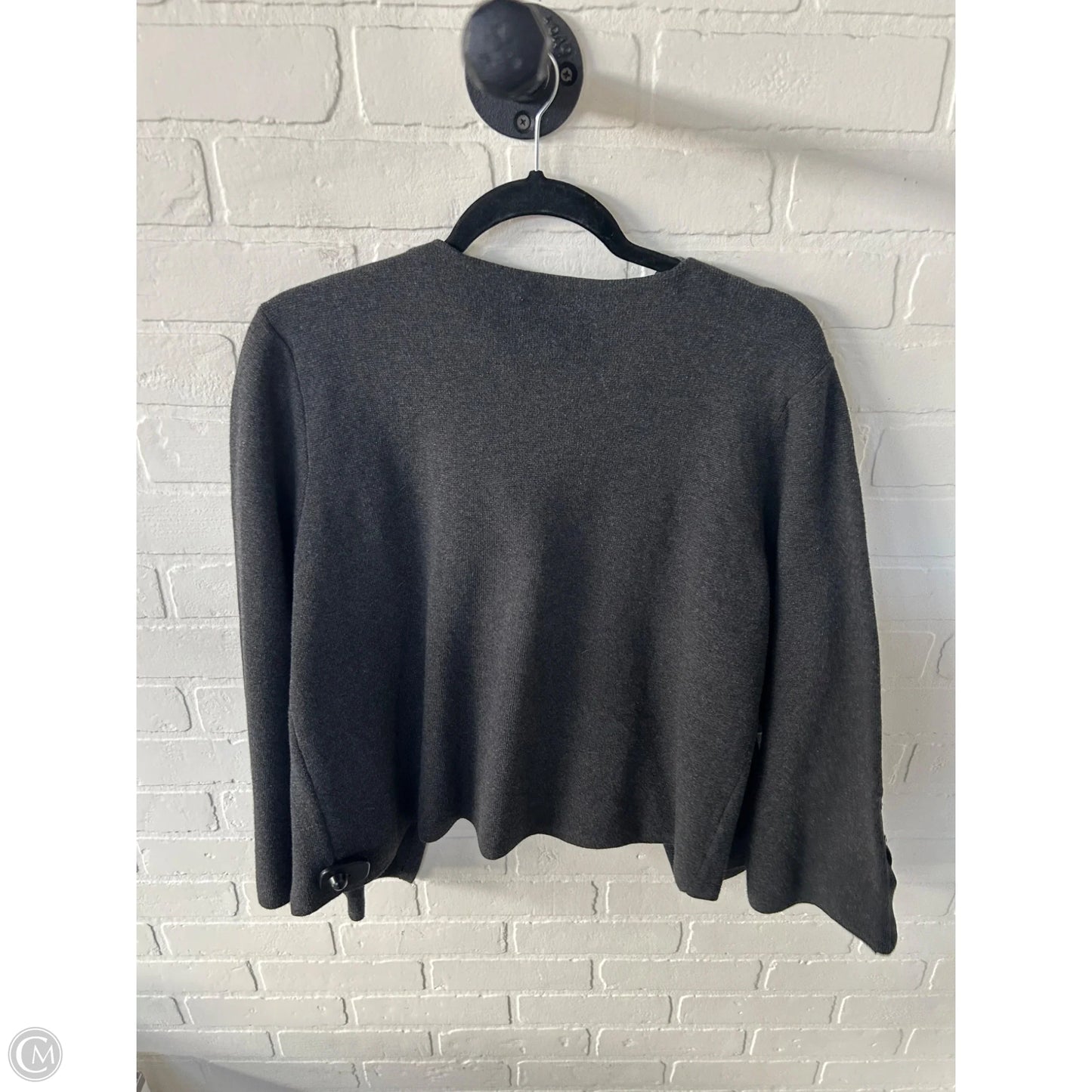 Sweater Cardigan By Ann Taylor In Grey, Size: Xl