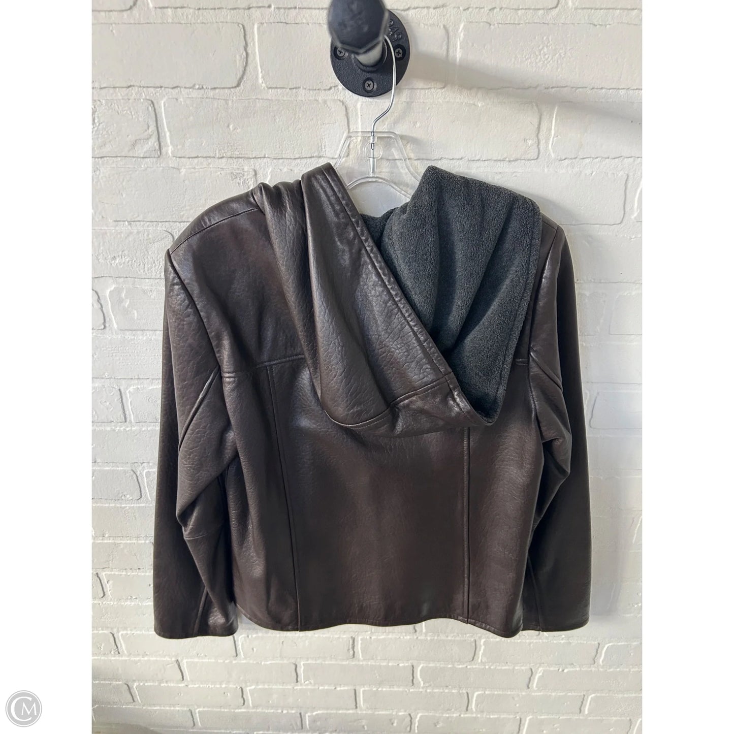 Jacket Leather By Ann Taylor In Brown, Size: M