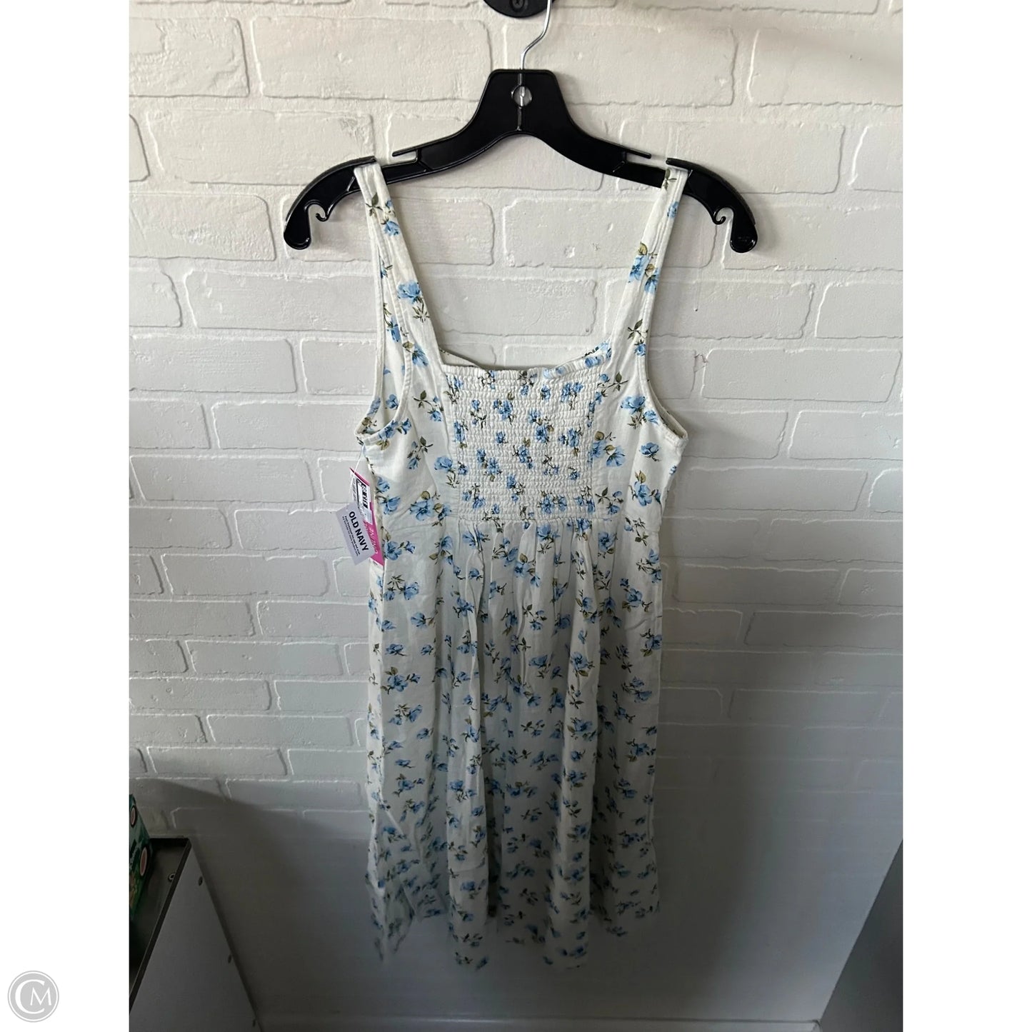 Dress Casual Midi By Old Navy In Blue & Cream, Size: M