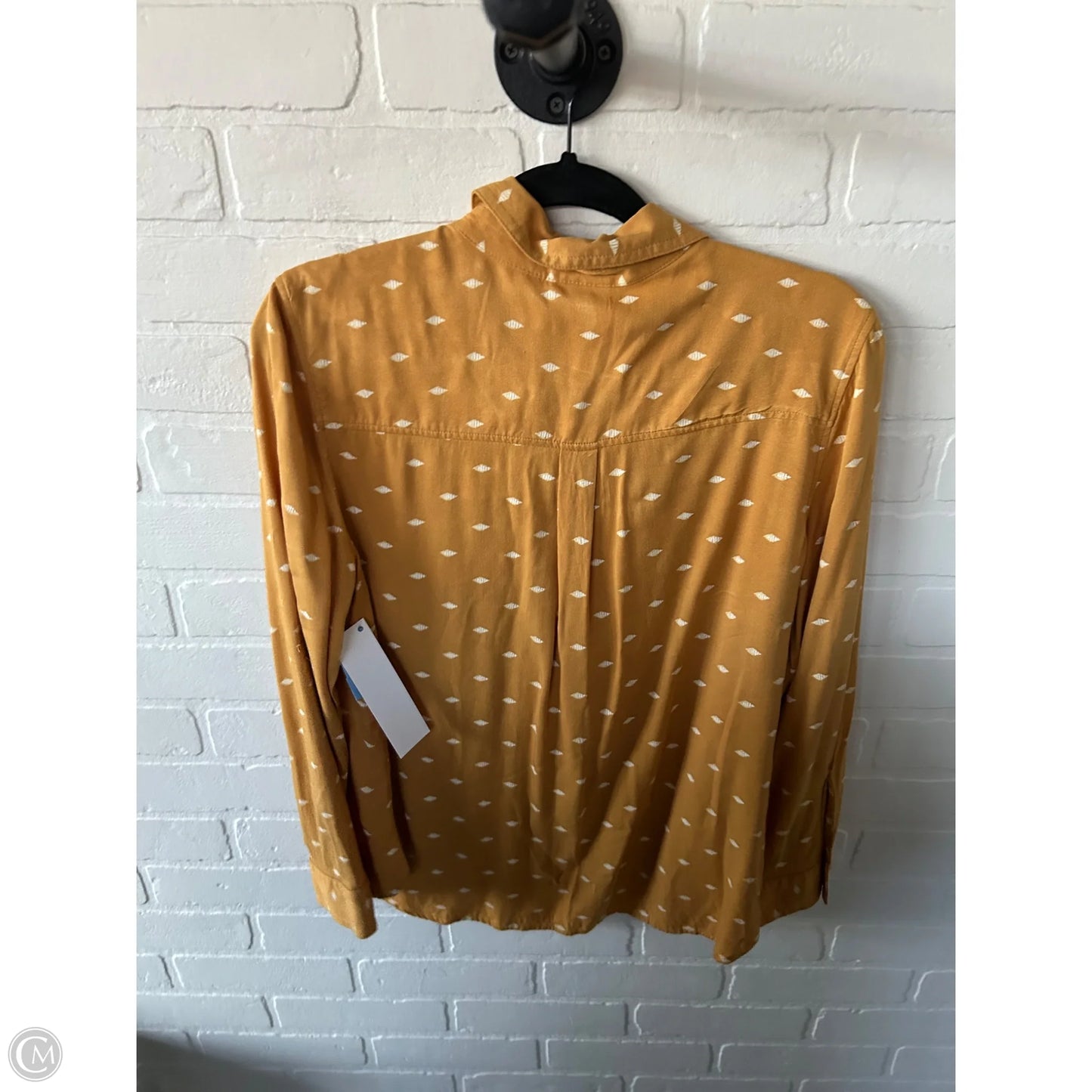 Top Long Sleeve By Ana In Yellow, Size: Mp