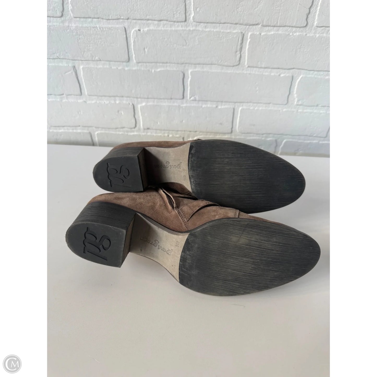 Boots Ankle Heels By Paul Green In Brown, Size: 10