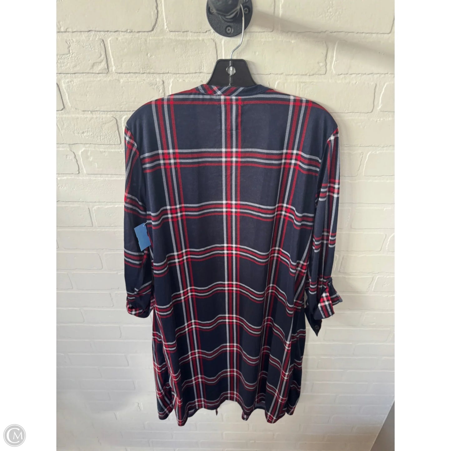 Cardigan By New York Laundry In Blue & Red & White, Size: L