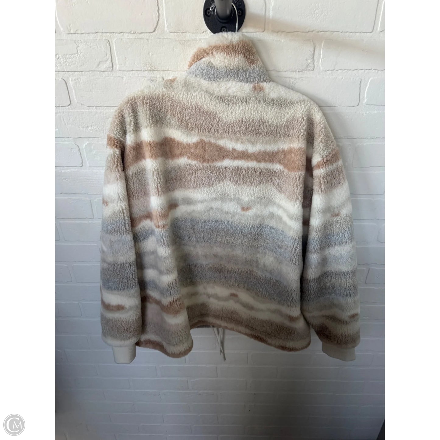 Jacket Fleece By Cmc In Cream & Tan, Size: M