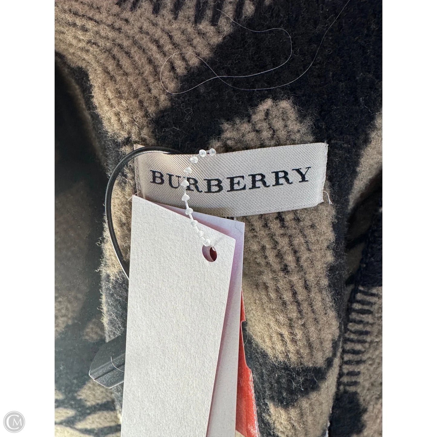 Shawl Luxury Designer By Burberry In Black & Tan