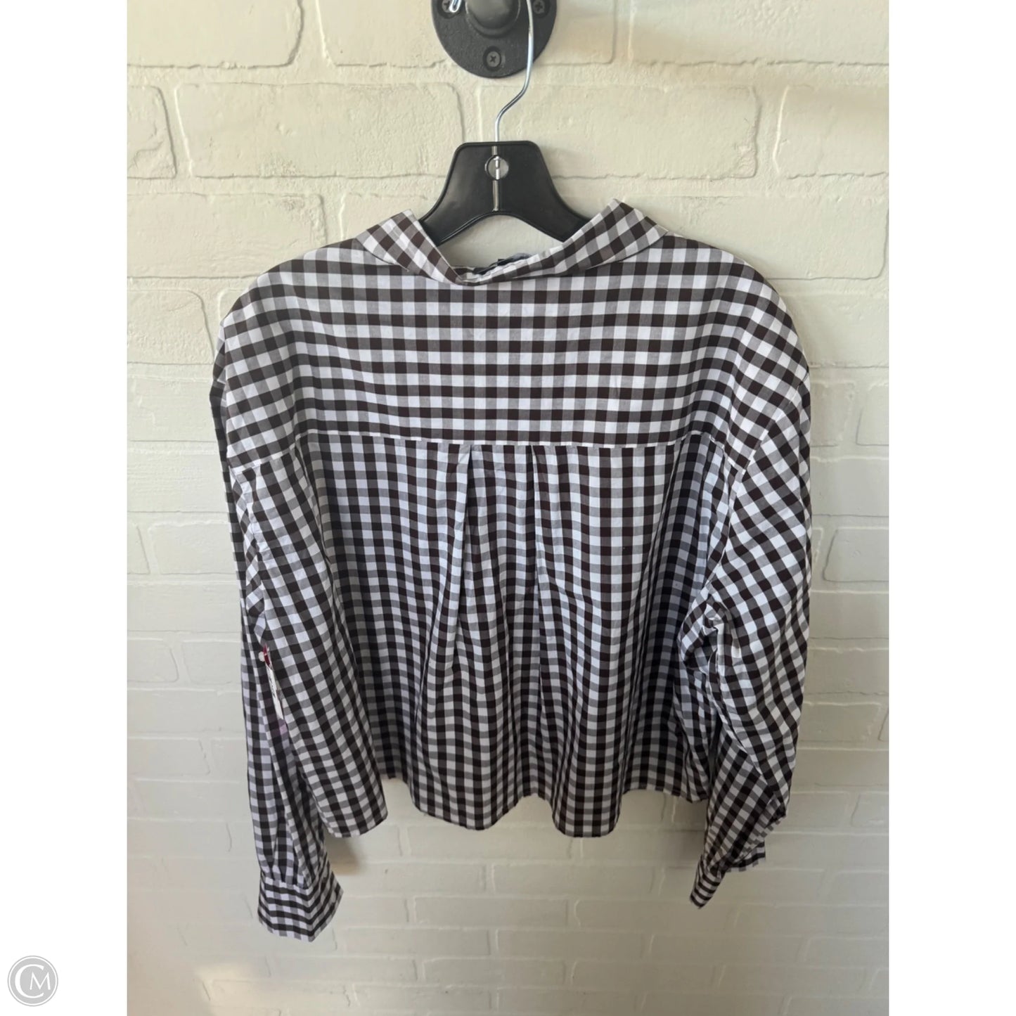 Top Long Sleeve By Velvet Heart In Brown & White, Size: Xl