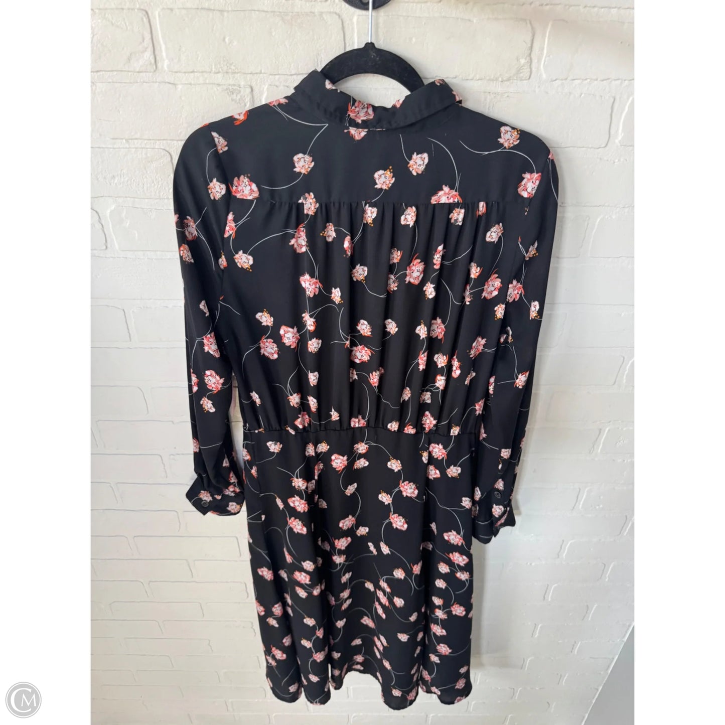 Dress Casual Midi By Who What Wear In Black & Orange, Size: M