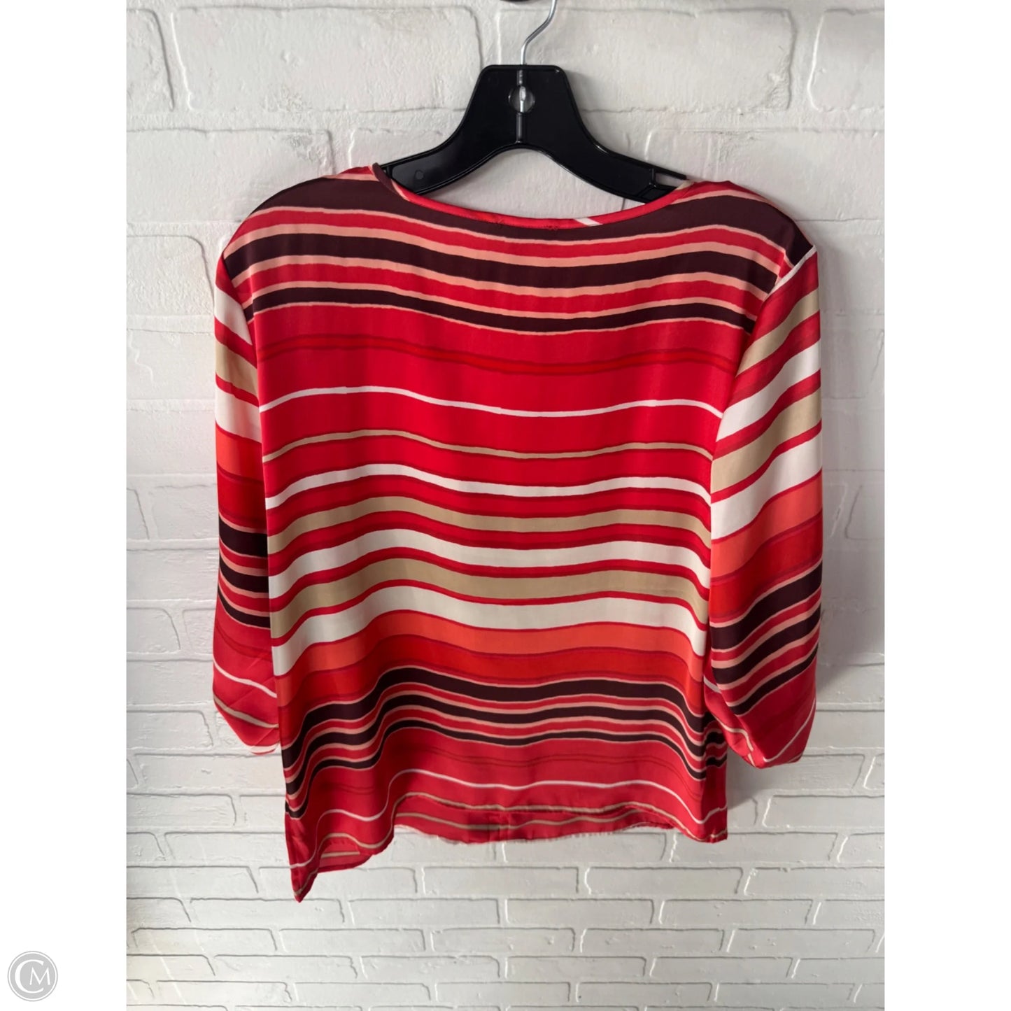 Top Long Sleeve By Limited In Orange & Red, Size: L