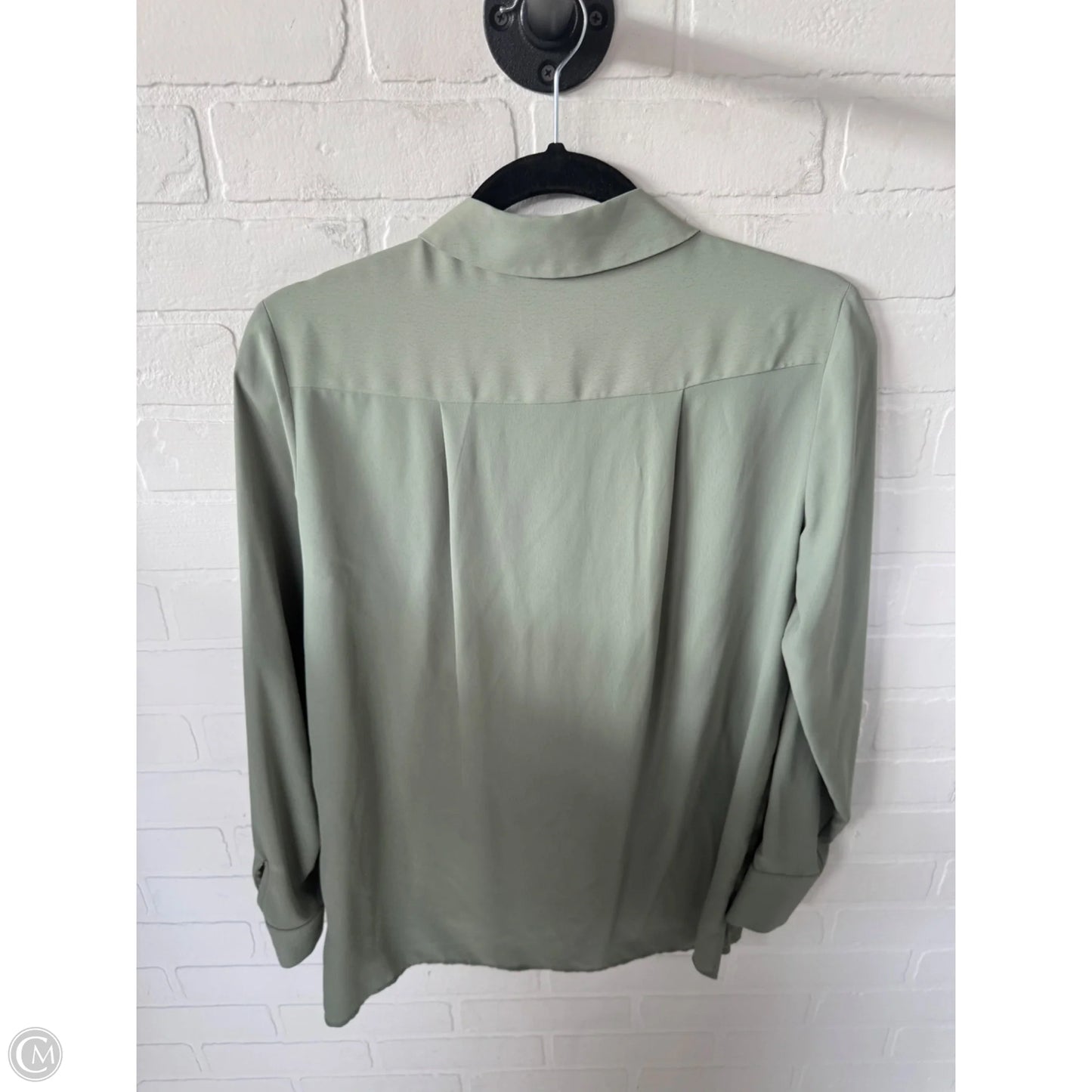 Top Long Sleeve By Top Shop In Green, Size: S
