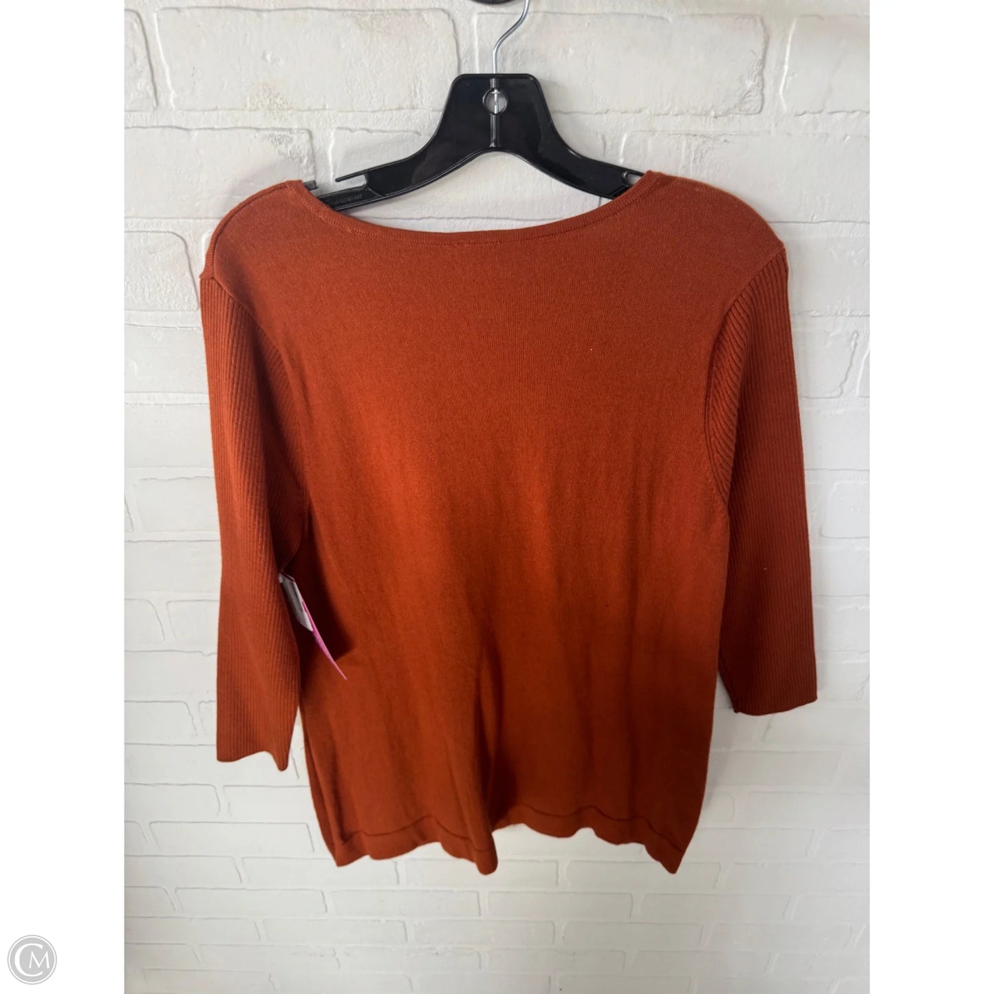 Sweater By Chicos In Orange, Size: M