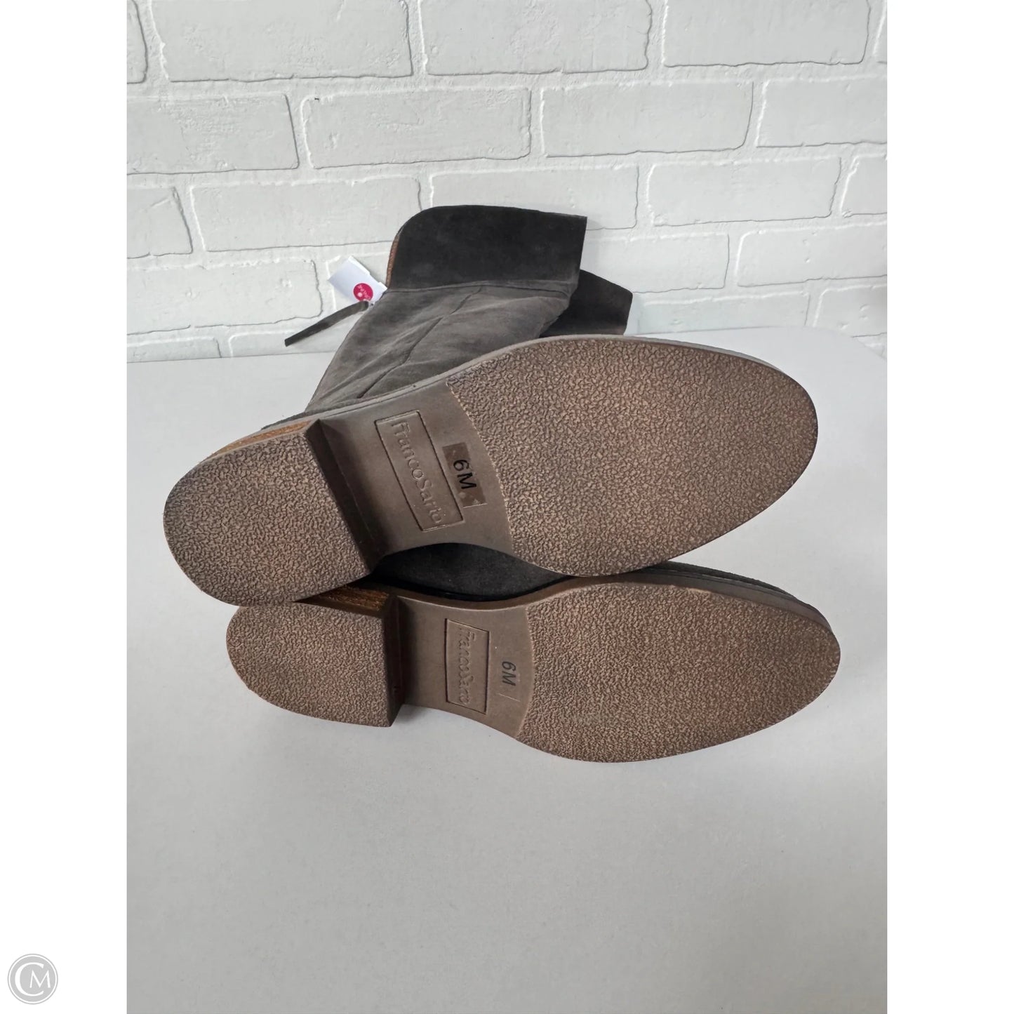 Boots Over-the-knee Heels By Franco Sarto In Grey, Size: 6