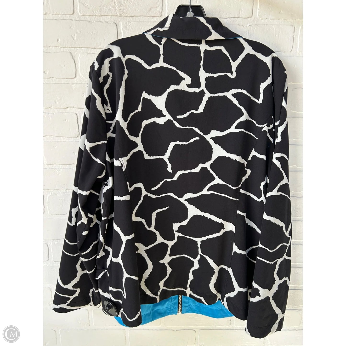 Jacket Other By Zenergy By Chicos In Black & White, Size: Xl