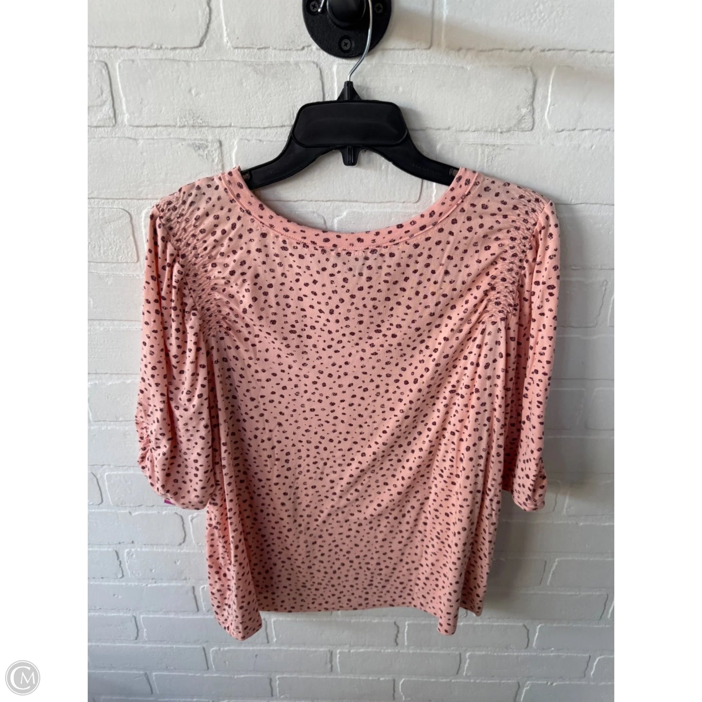 Top Short Sleeve By Democracy In Peach, Size: L