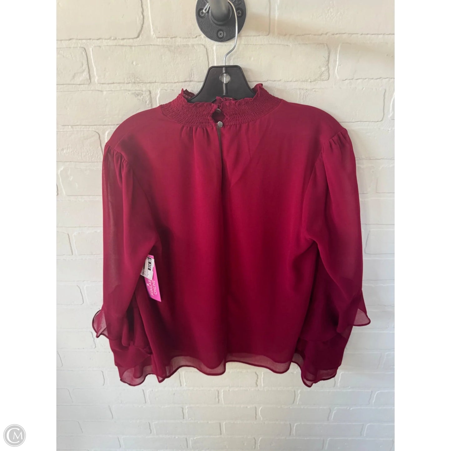 Top Long Sleeve By 1.state In Red, Size: S