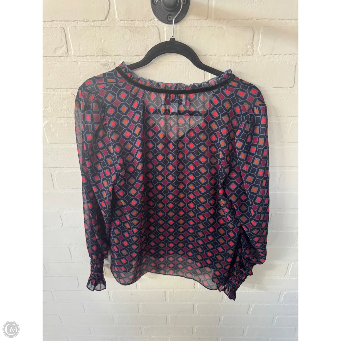 Top Long Sleeve By Clothes Mentor In Blue & Red, Size: S