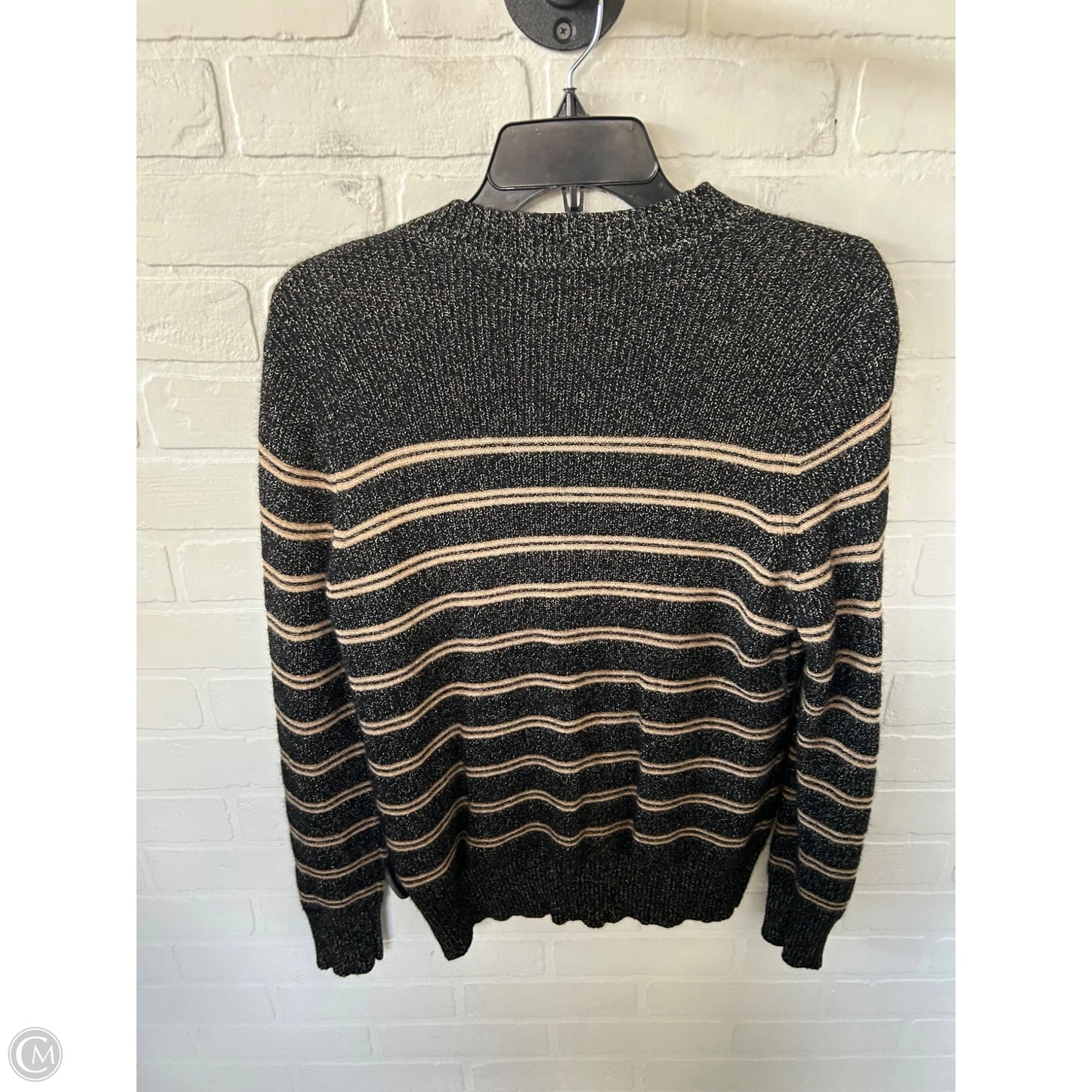 Sweater Cashmere By Charter Club In Black & Tan, Size: L