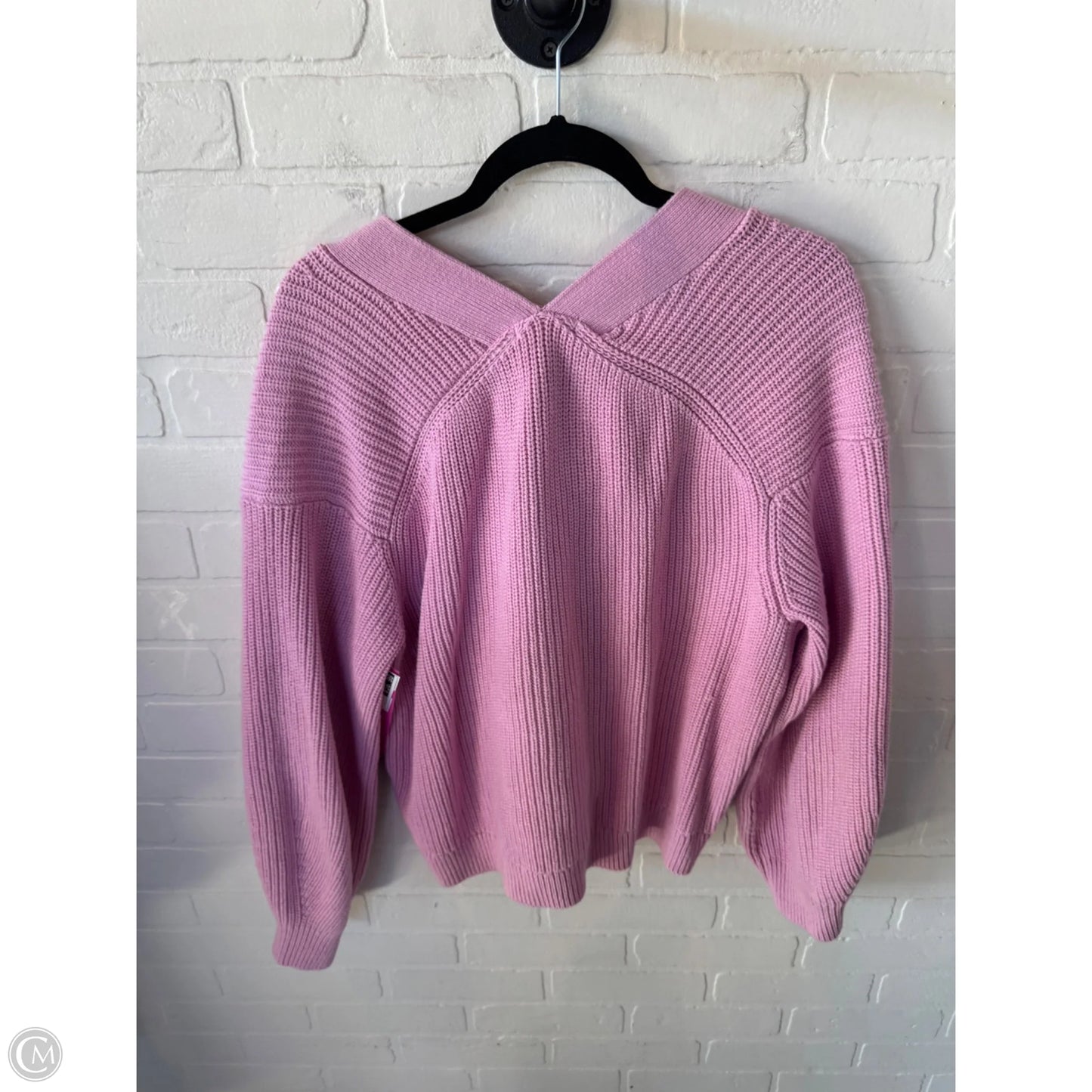 Sweater Cardigan By H&m In Pink, Size: L