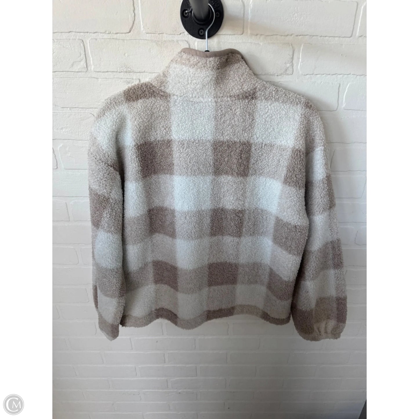 Jacket Fleece By Loft In Tan & White, Size: S