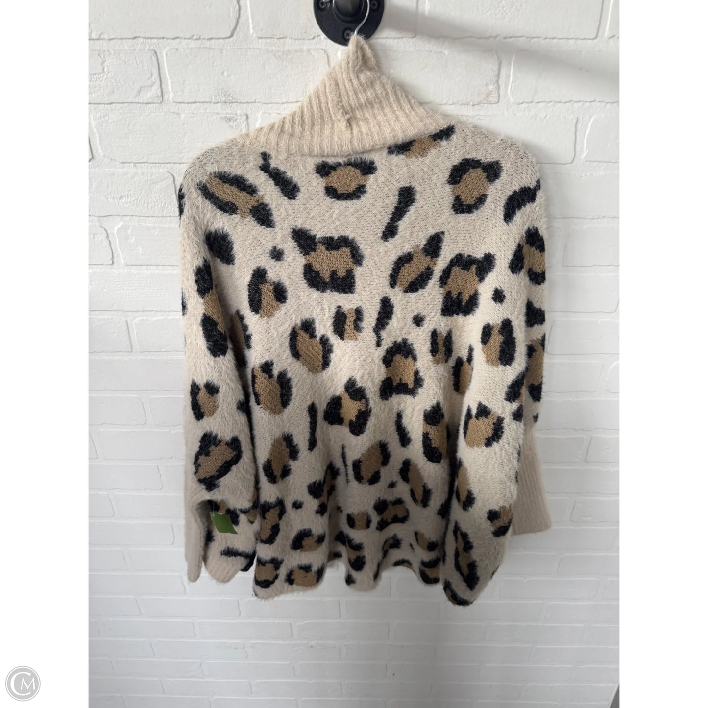 Sweater Cardigan By Very J In Black & Cream, Size: S
