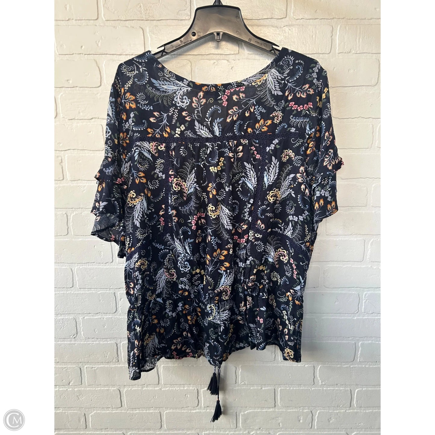 Top Short Sleeve By Democracy In Navy, Size: Xl