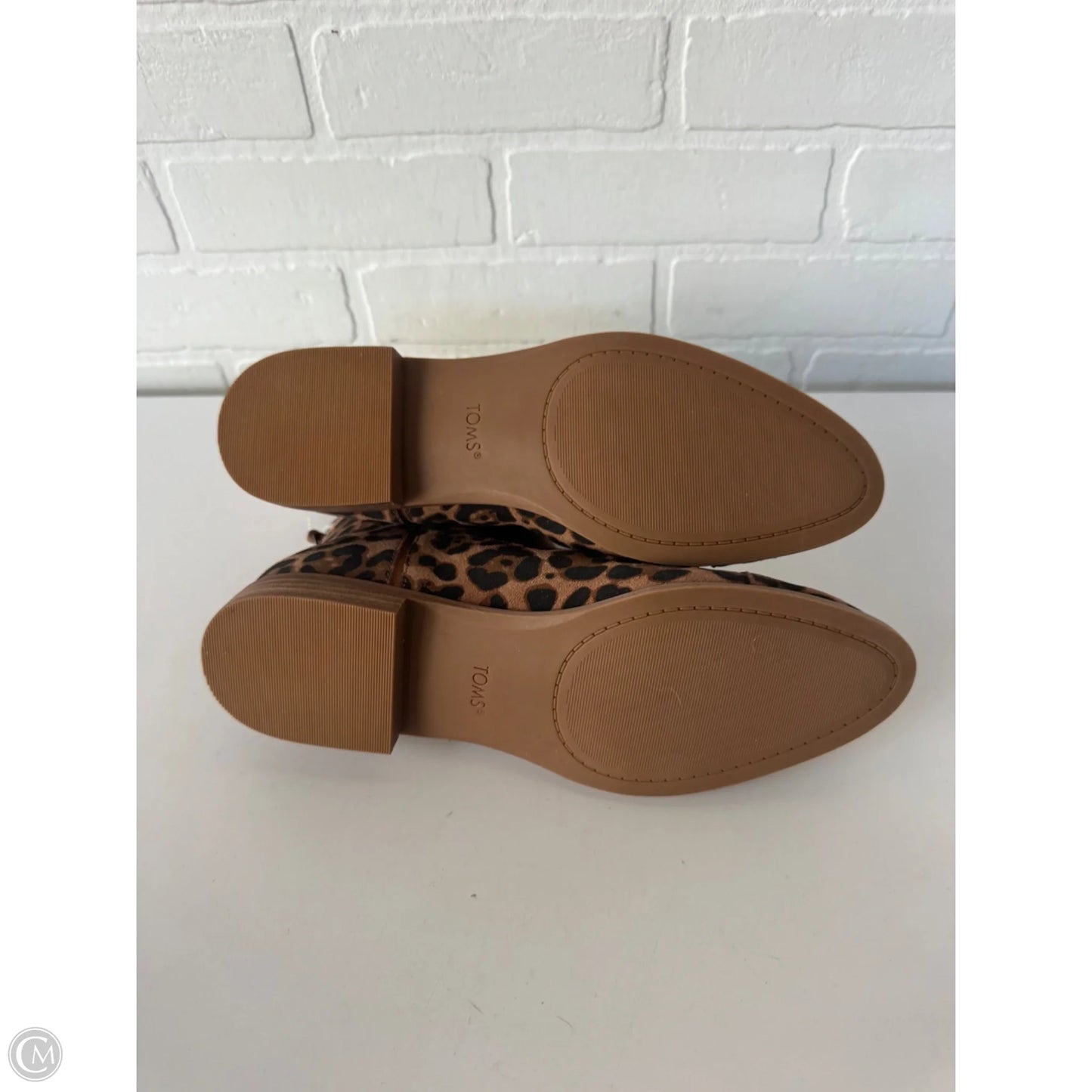 Boots Ankle Flats By Toms In Black & Brown, Size: 9