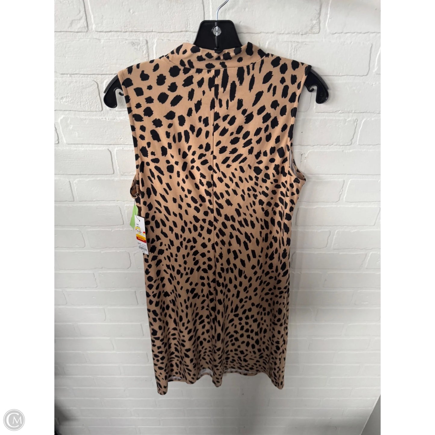 Dress Casual Midi By Apt 9 In Black & Tan, Size: M