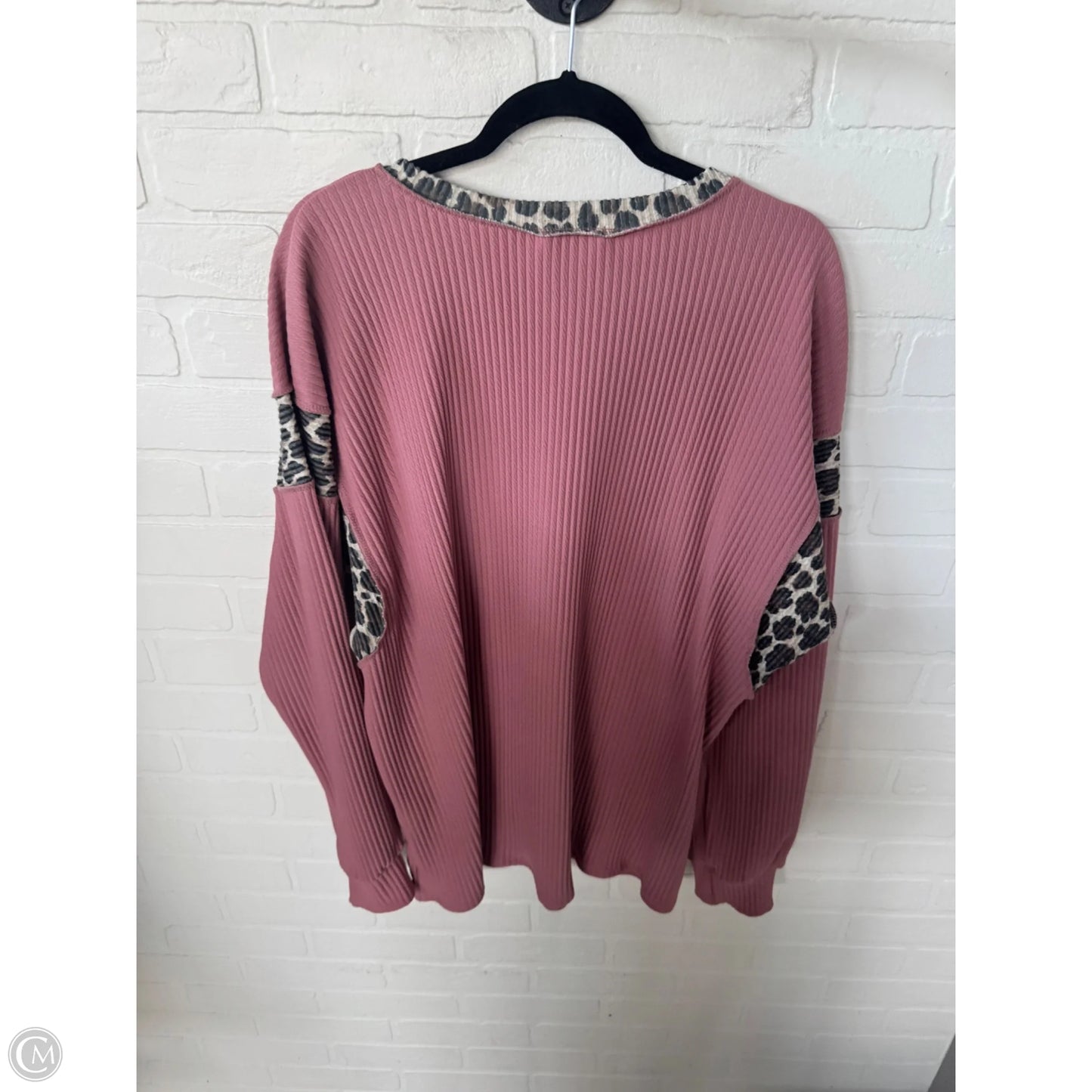 Top Long Sleeve By Heimish Usa In Pink, Size: L