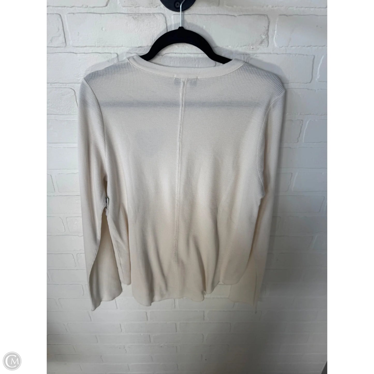 Top Long Sleeve By Evereve In Cream, Size: Xl
