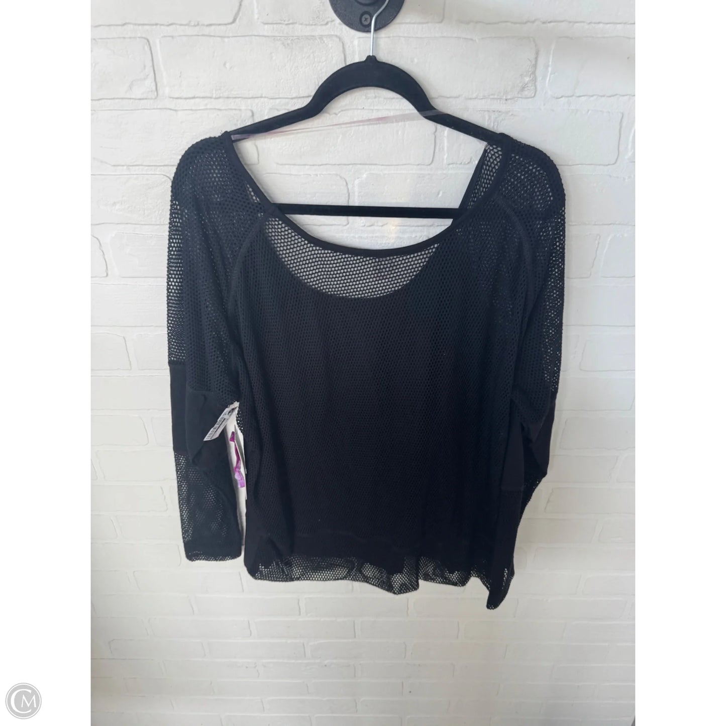 Athletic Top Long Sleeve Crewneck By Soybu In Black, Size: 1x