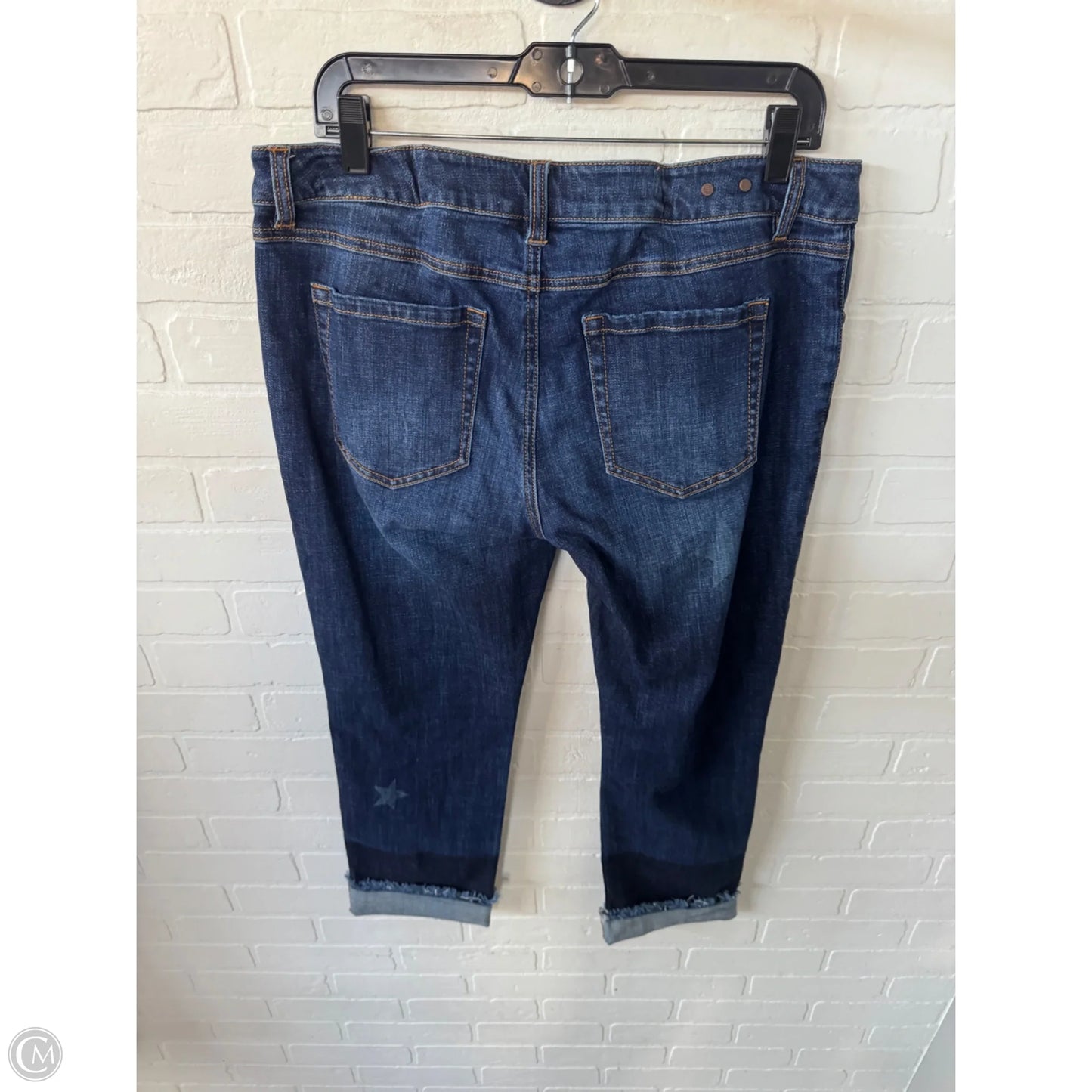 Jeans Boyfriend By Cabi In Blue Denim, Size: 8