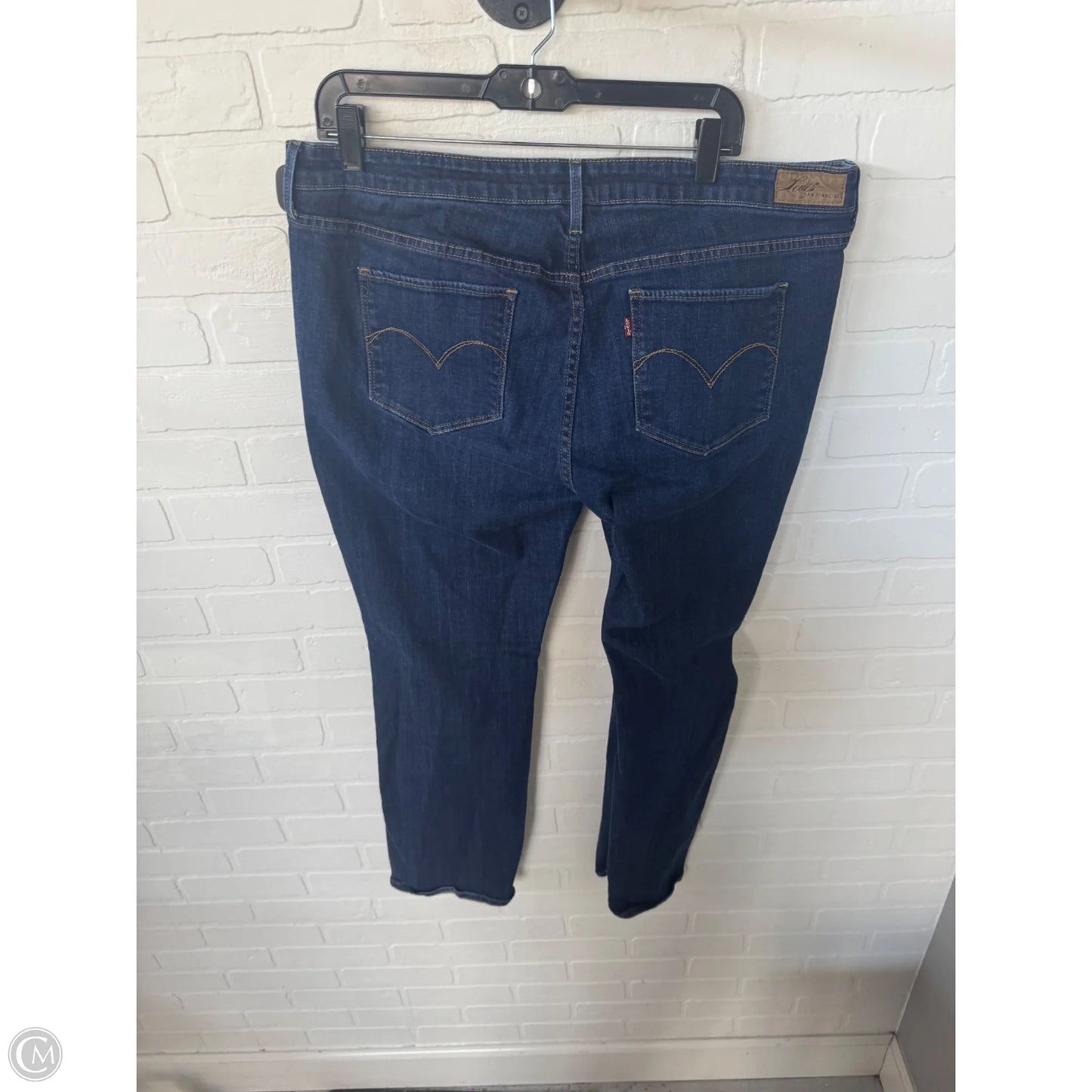Jeans Straight By Levis In Blue Denim, Size: 18