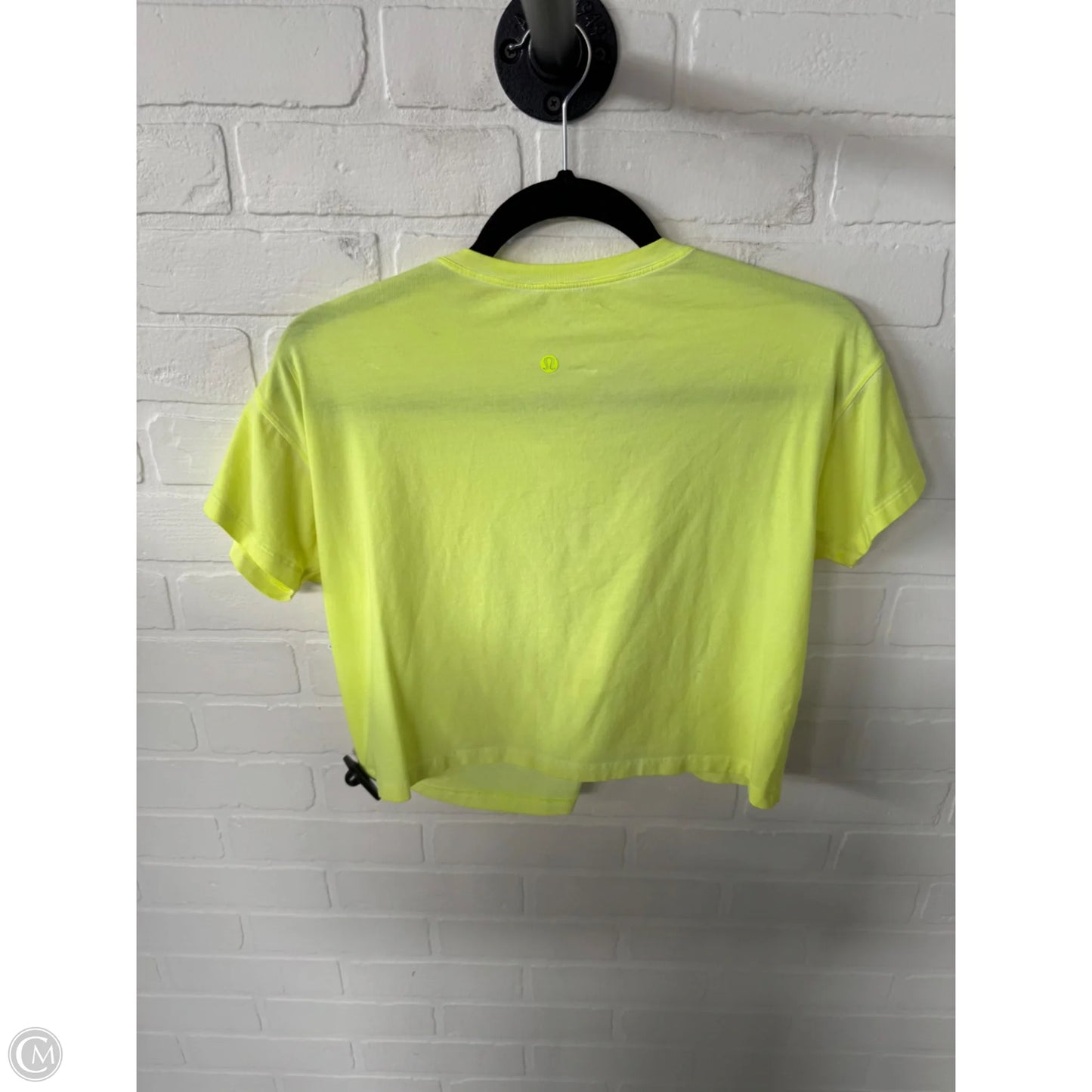 Athletic Top Short Sleeve By Lululemon In Yellow, Size: S