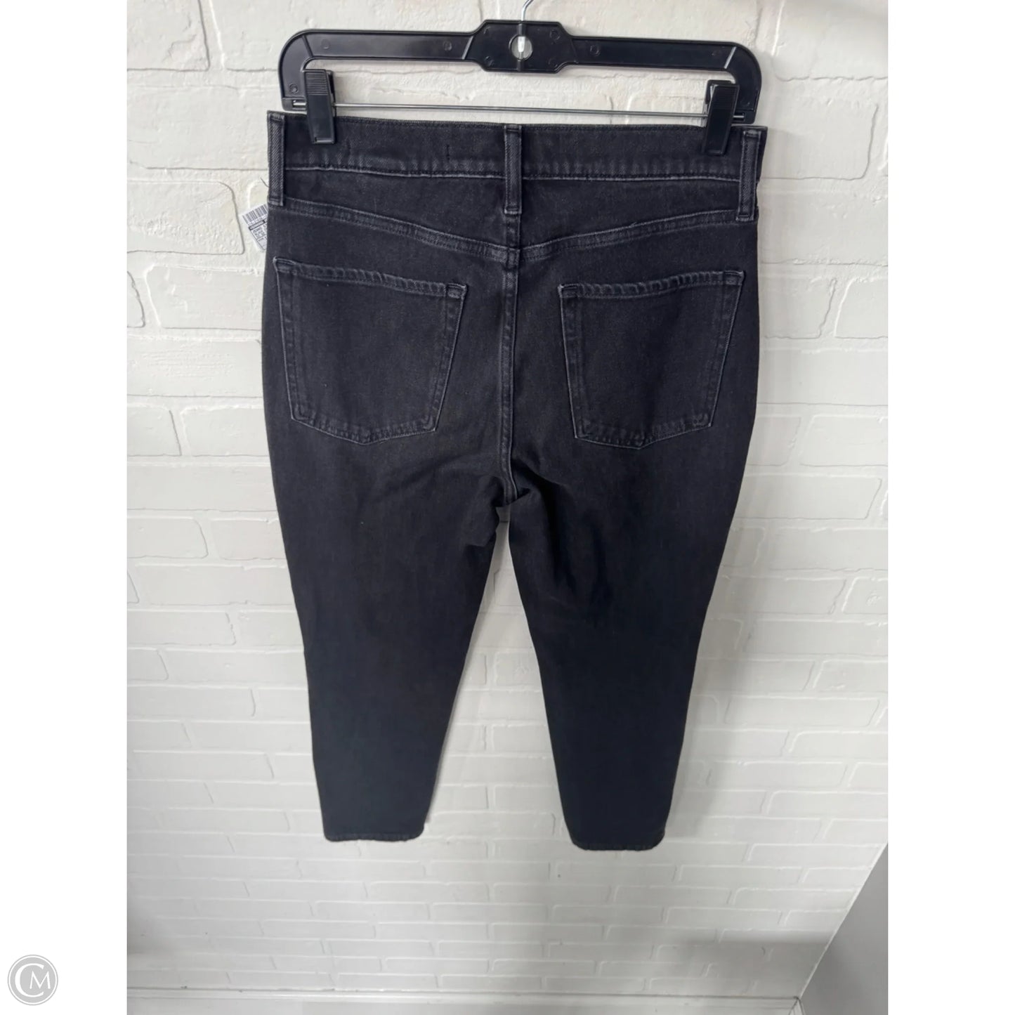 Jeans Straight By Banana Republic In Black Denim, Size: 10