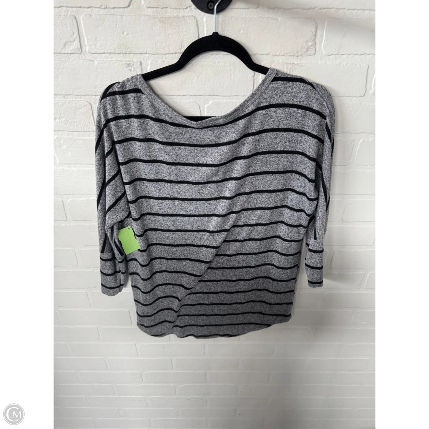 Top 3/4 Sleeve By Market & Spruce In Black & Grey, Size: S