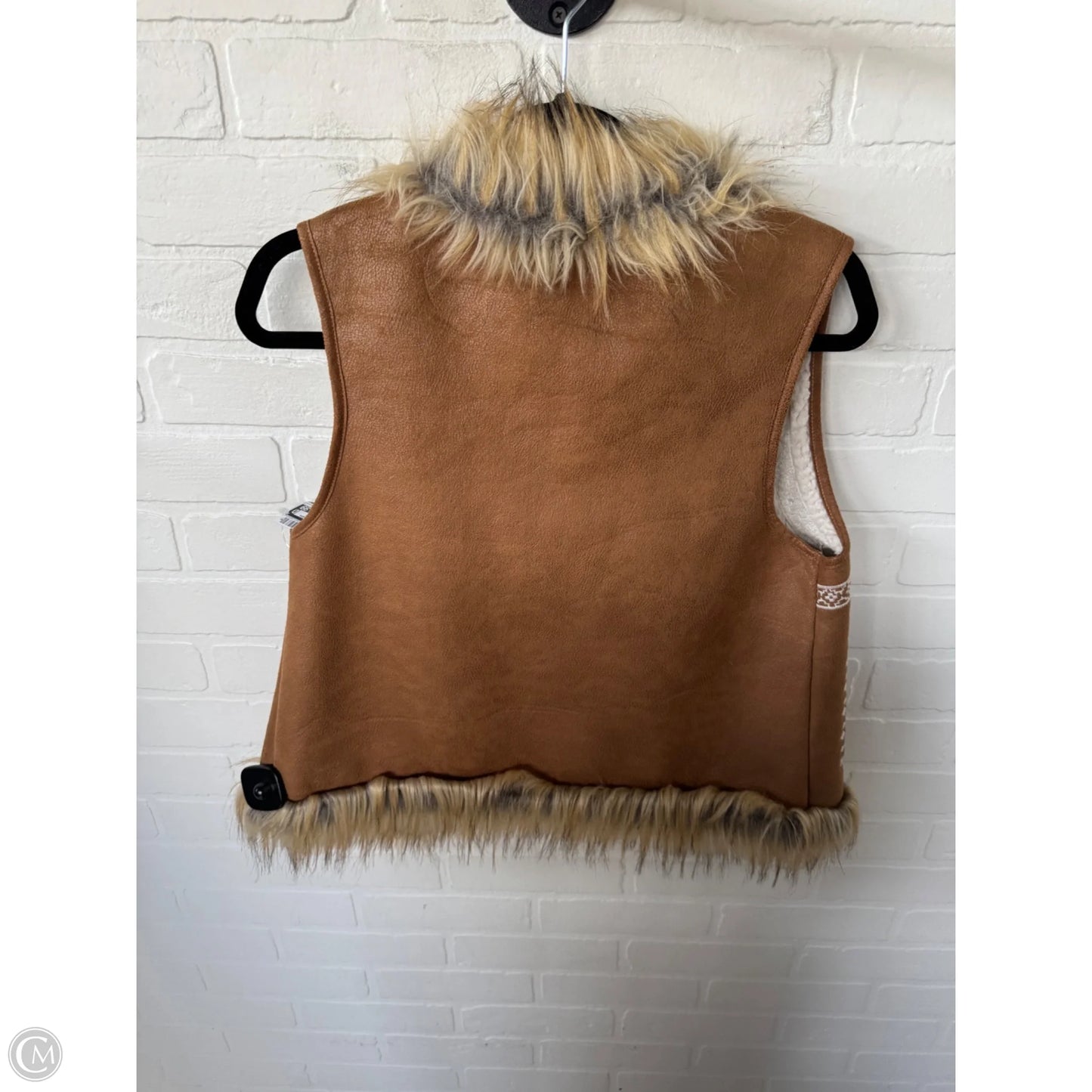 Vest Faux Fur & Sherpa By Flying Tomato In Brown, Size: S