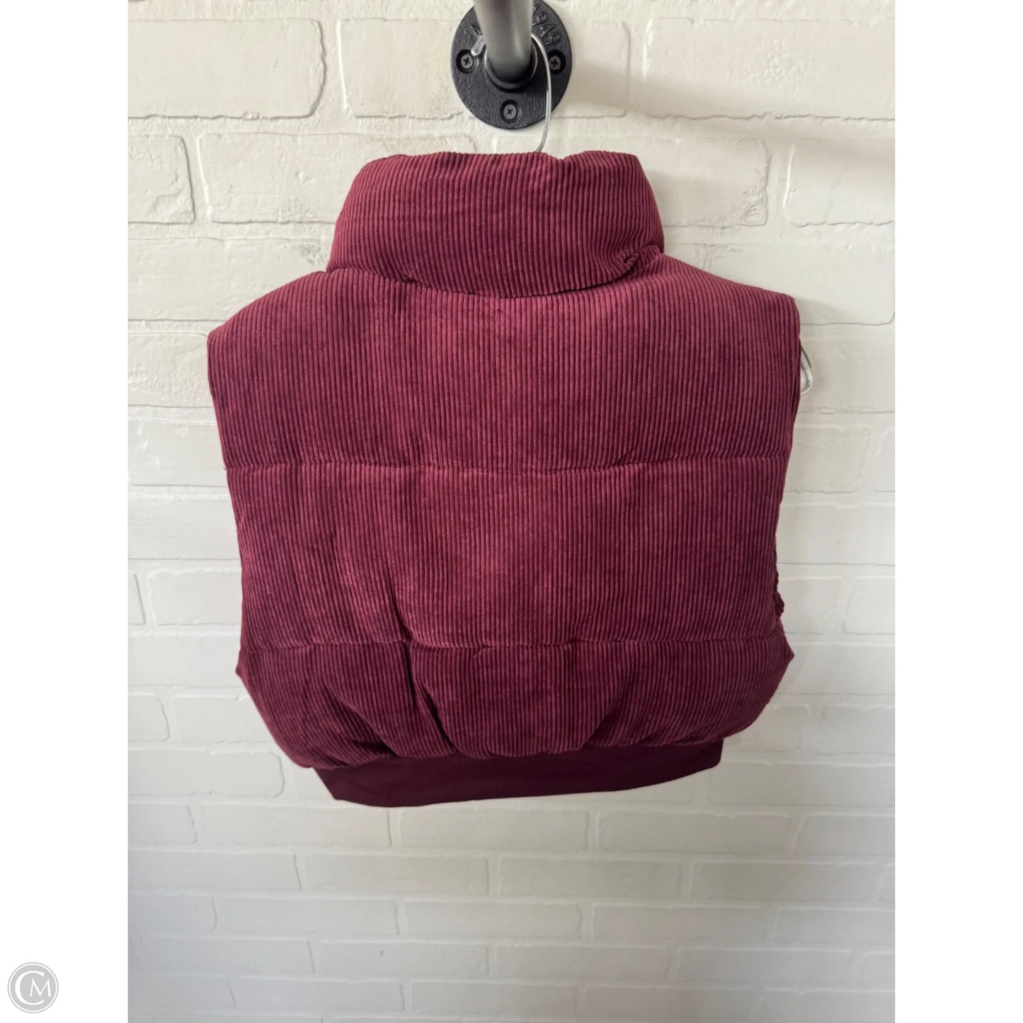 Vest Puffer & Quilted By Ci Sono In Maroon, Size: S